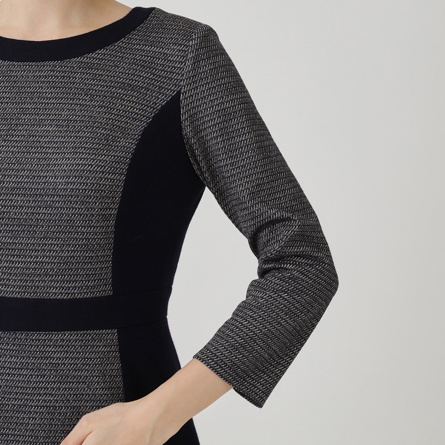 COUP DE CHANCE「【日本製／ラメ混】ジャージ素材タイトシルエットワンピース」|ワンピース|