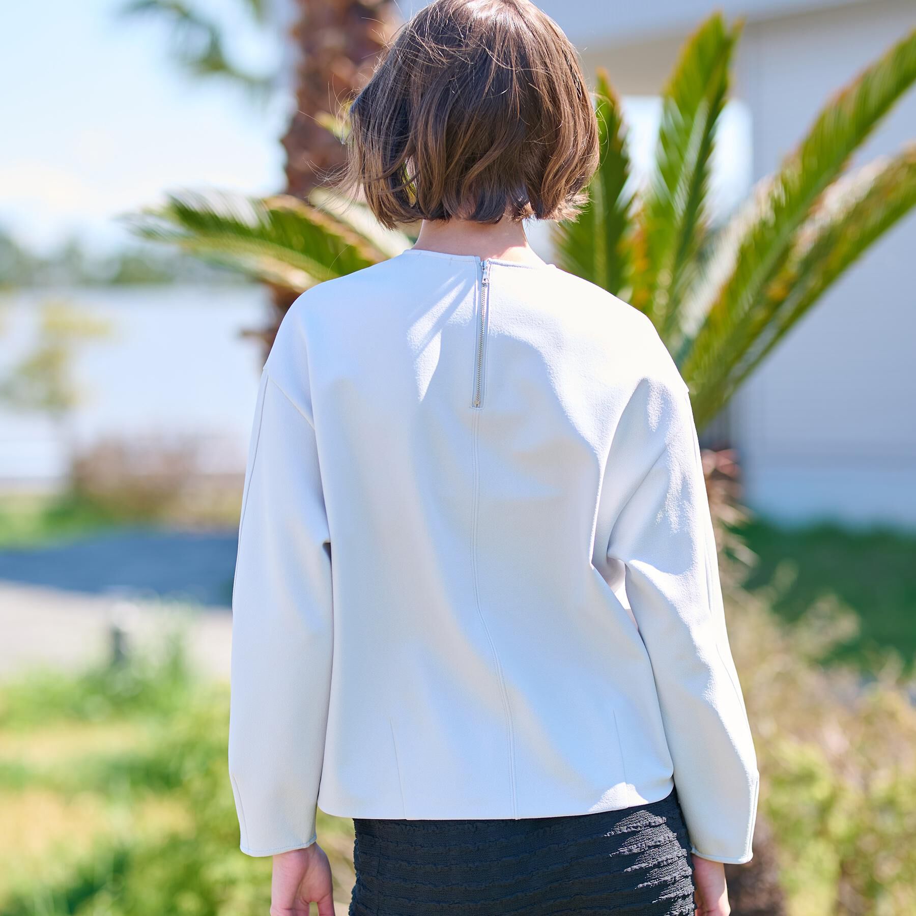 DRESSTERIOR「【洗える/イージーケア】Vネックジョーゼットプルオーバー」|Tシャツ・カットソー|