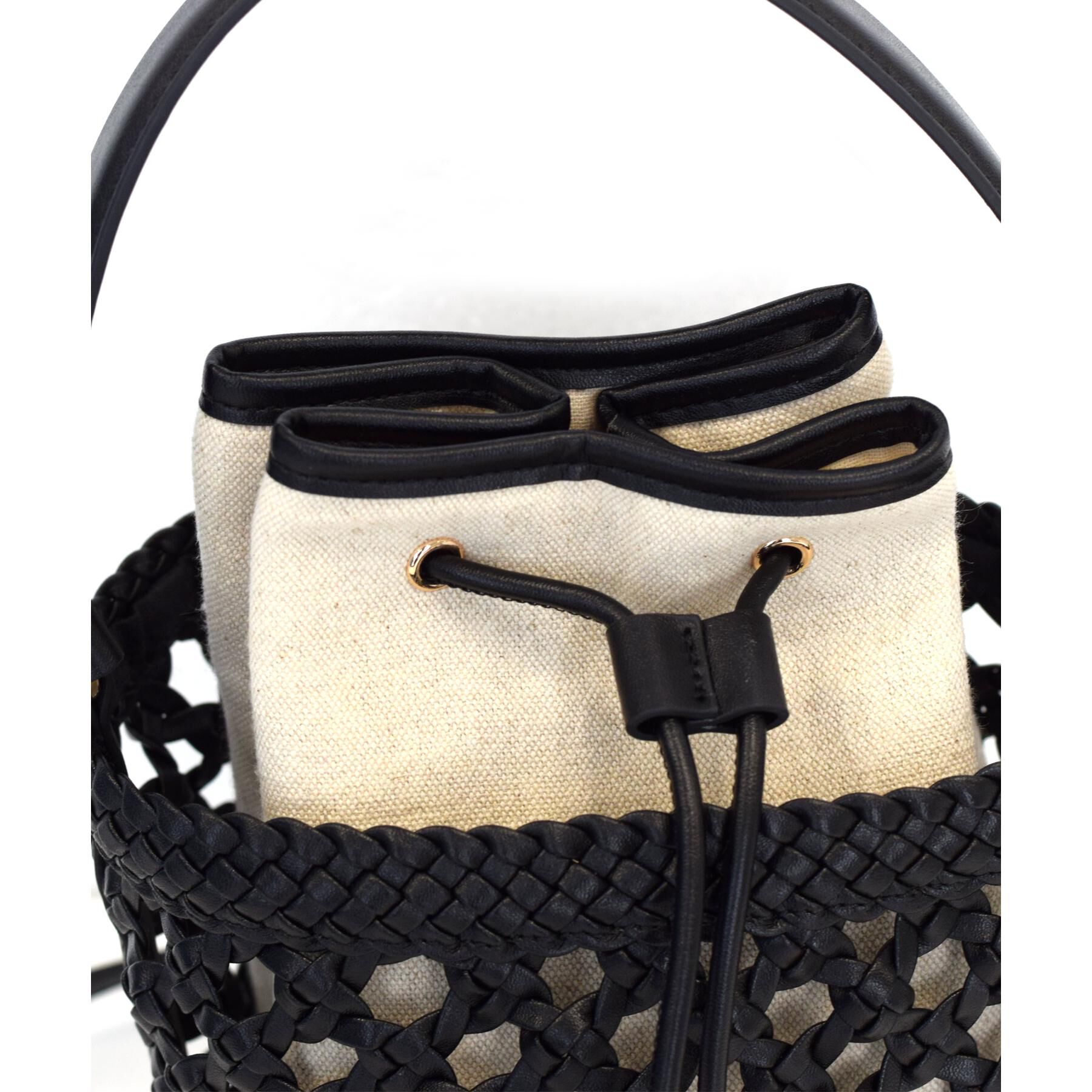 DRESSTERIOR「【3WAY】メッシュ＆キャンバス バケツBAG」|ハンドバッグ|