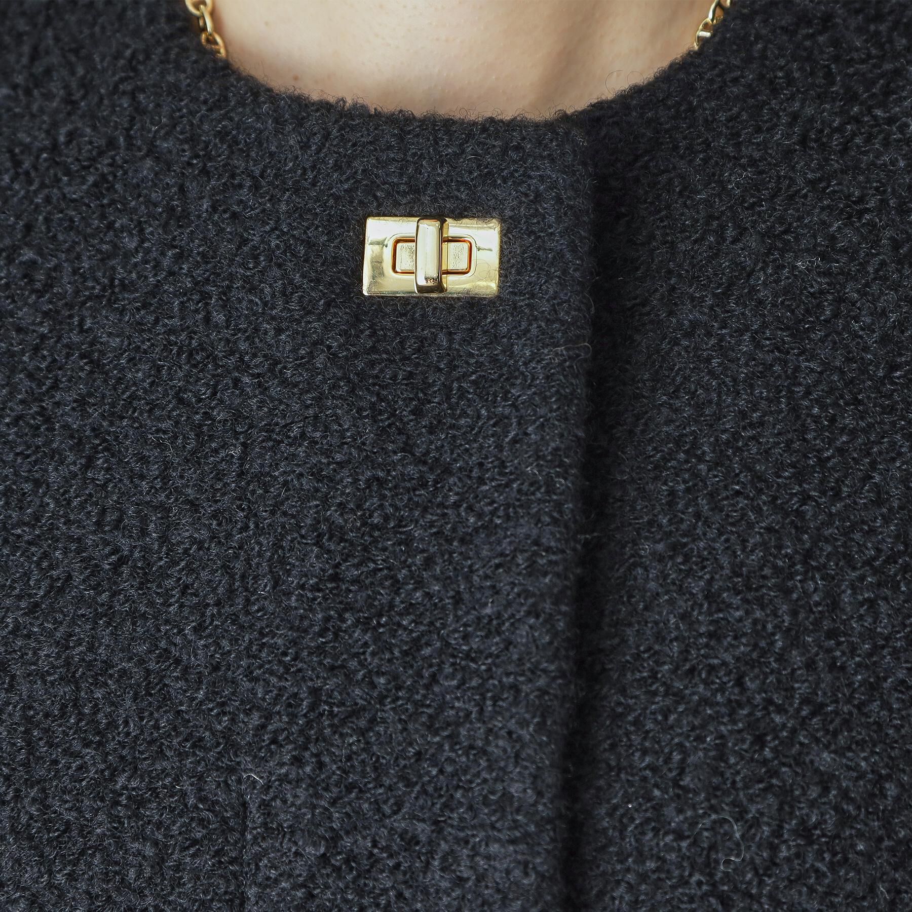 DRESSTERIOR「【CLASSY.12月号掲載】ループヤーンショートジャケット」|ノーカラーコート|