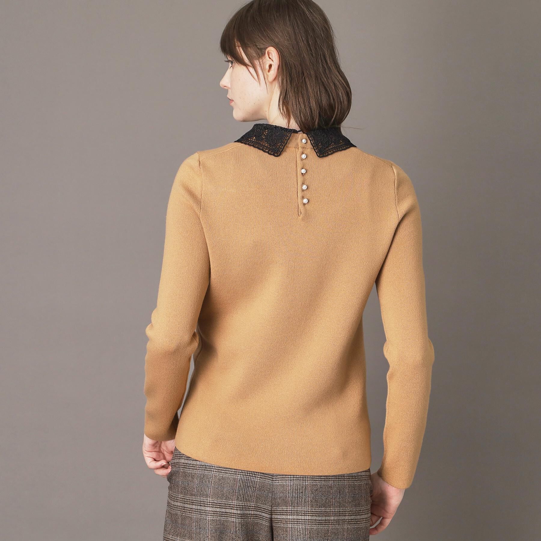 DRESSTERIOR「2WAYレースカラーニット」|ニット・セーター|