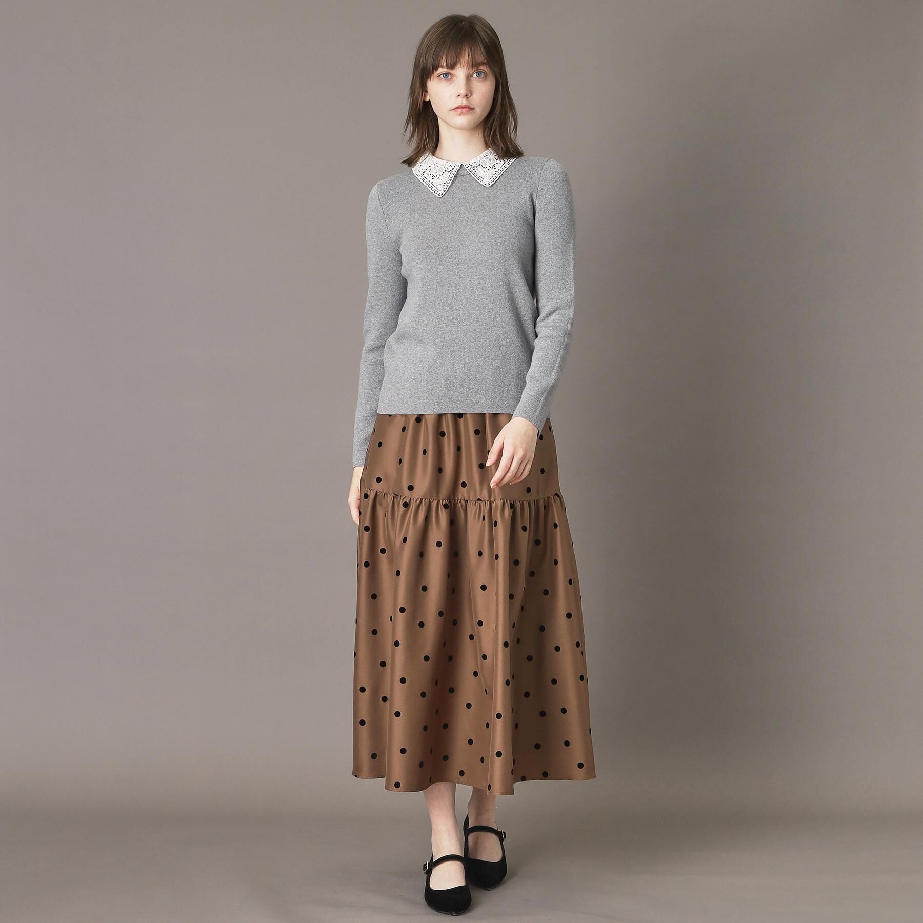 DRESSTERIOR「2WAYレースカラーニット」|ニット・セーター|