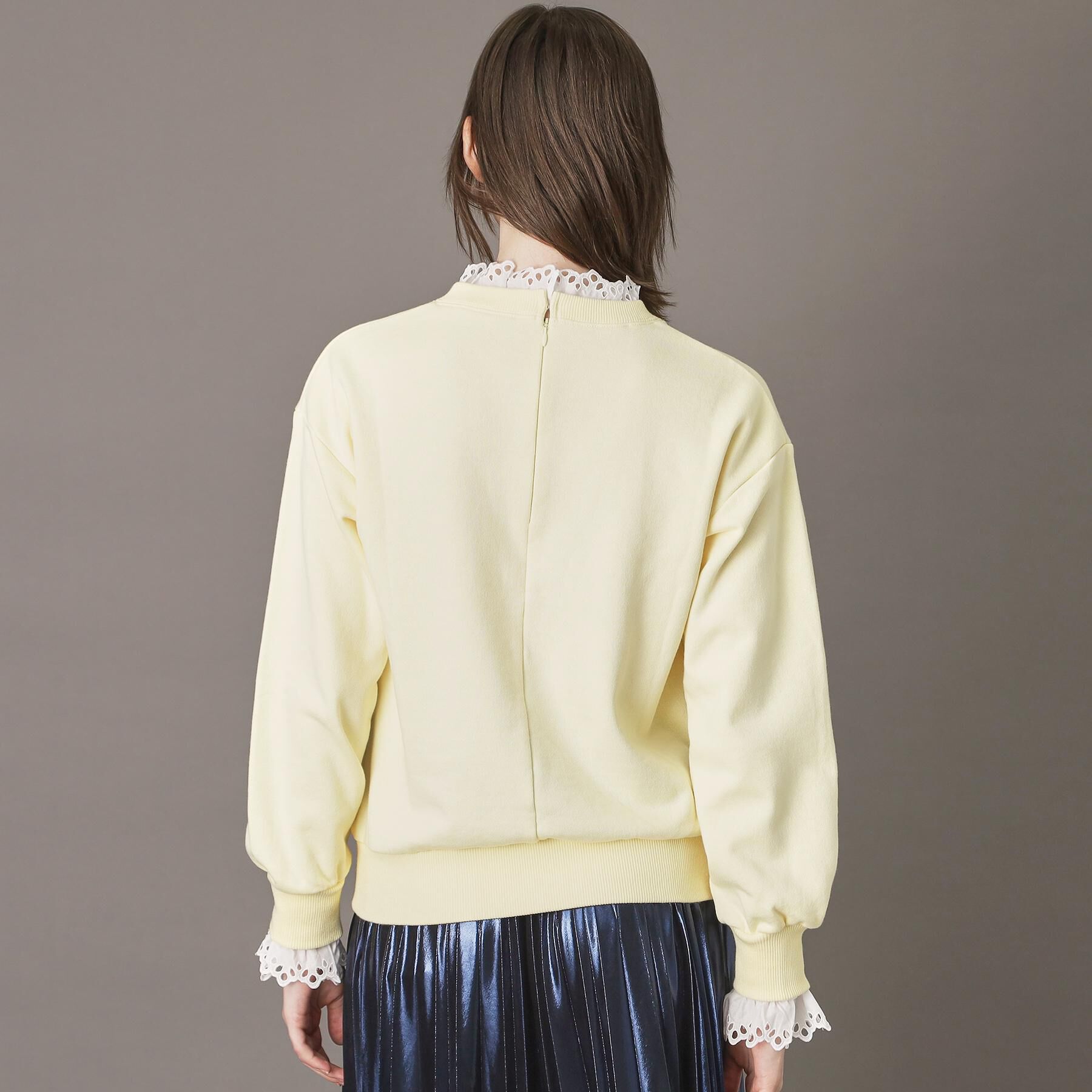 DRESSTERIOR「取り外しフリル付き裏毛プルオーバー」|パーカー|