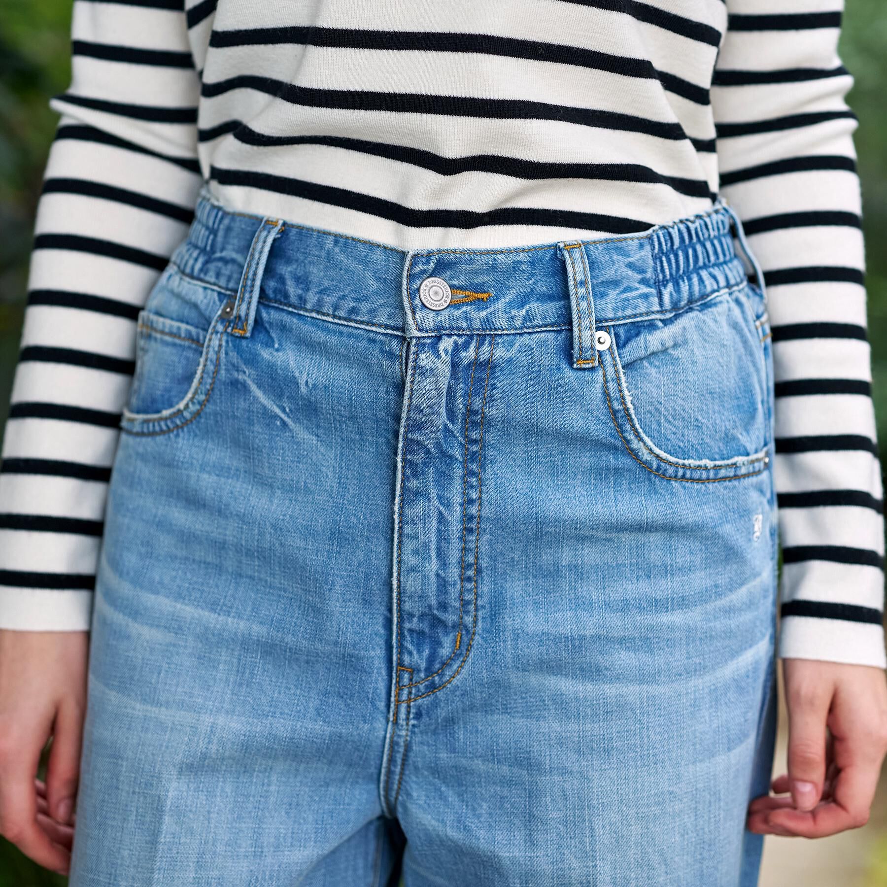 DRESSTERIOR「センタープレスストレートデニム」|デニム|