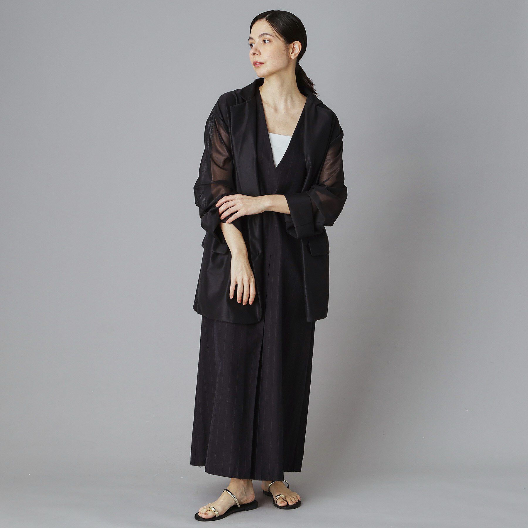 DRESSTERIOR「TICCA（ティッカ）Vネックノースリーブワンピース」|ワンピース|