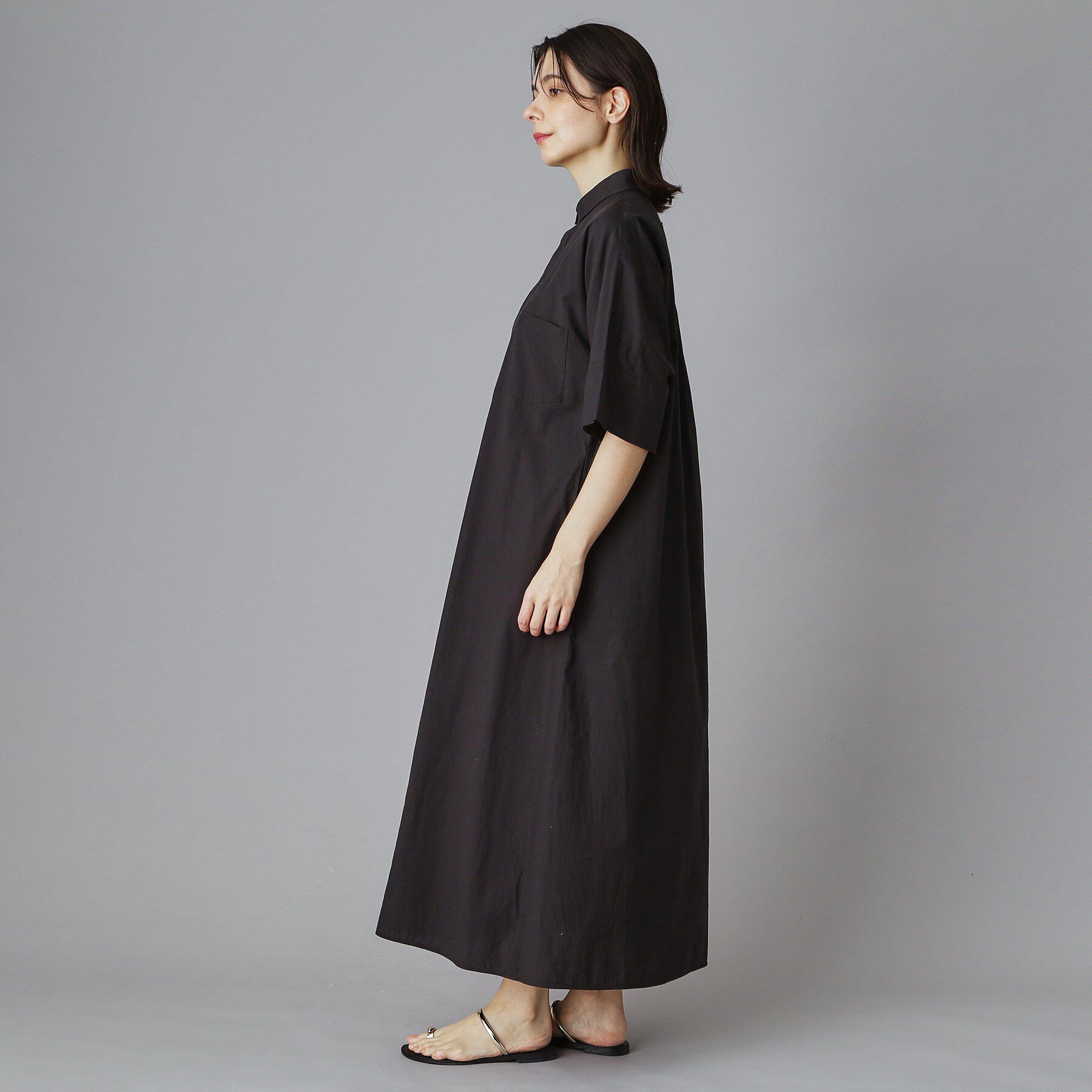 DRESSTERIOR「TICCA（ティッカ）テント半袖シャツワンピース」|ワンピース|