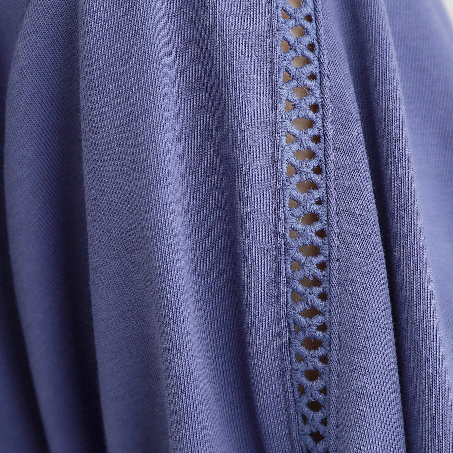 grove「【接触冷感・UVカットetc】レース切替え袖ねじりプルオーバー」|Tシャツ・カットソー|