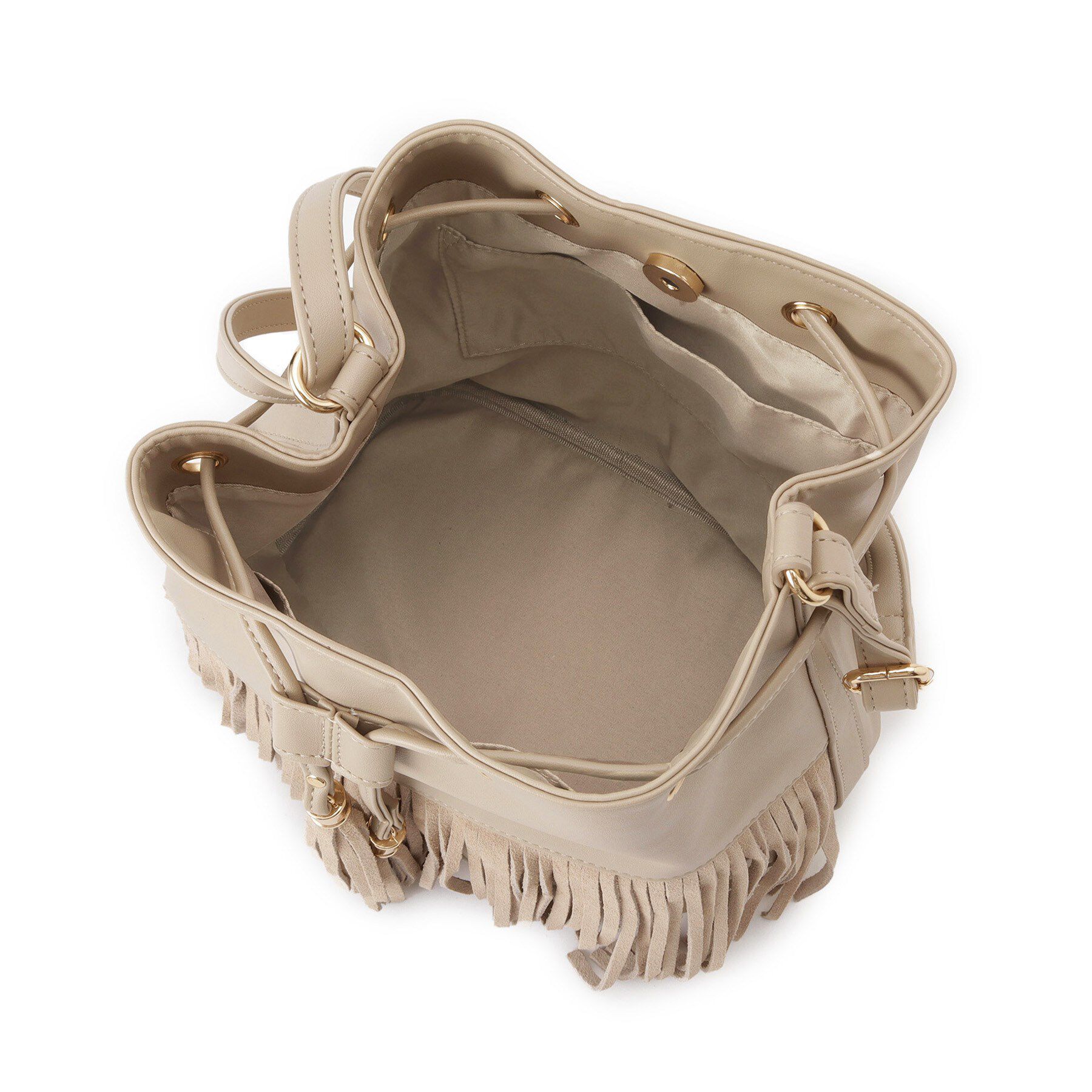 grove「スエードフリンジ巾着ショルダーバッグ」|ショルダー・メッセンジャー|