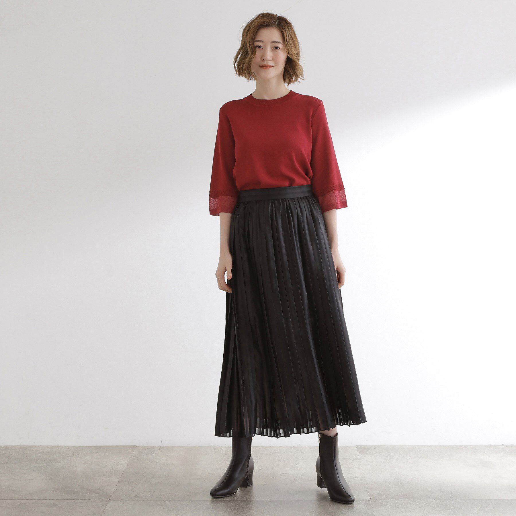 grove「【ひんやり多機能】やわらかドライタッチ 袖口シアードッキングプルオーバー」|ニット・セーター|