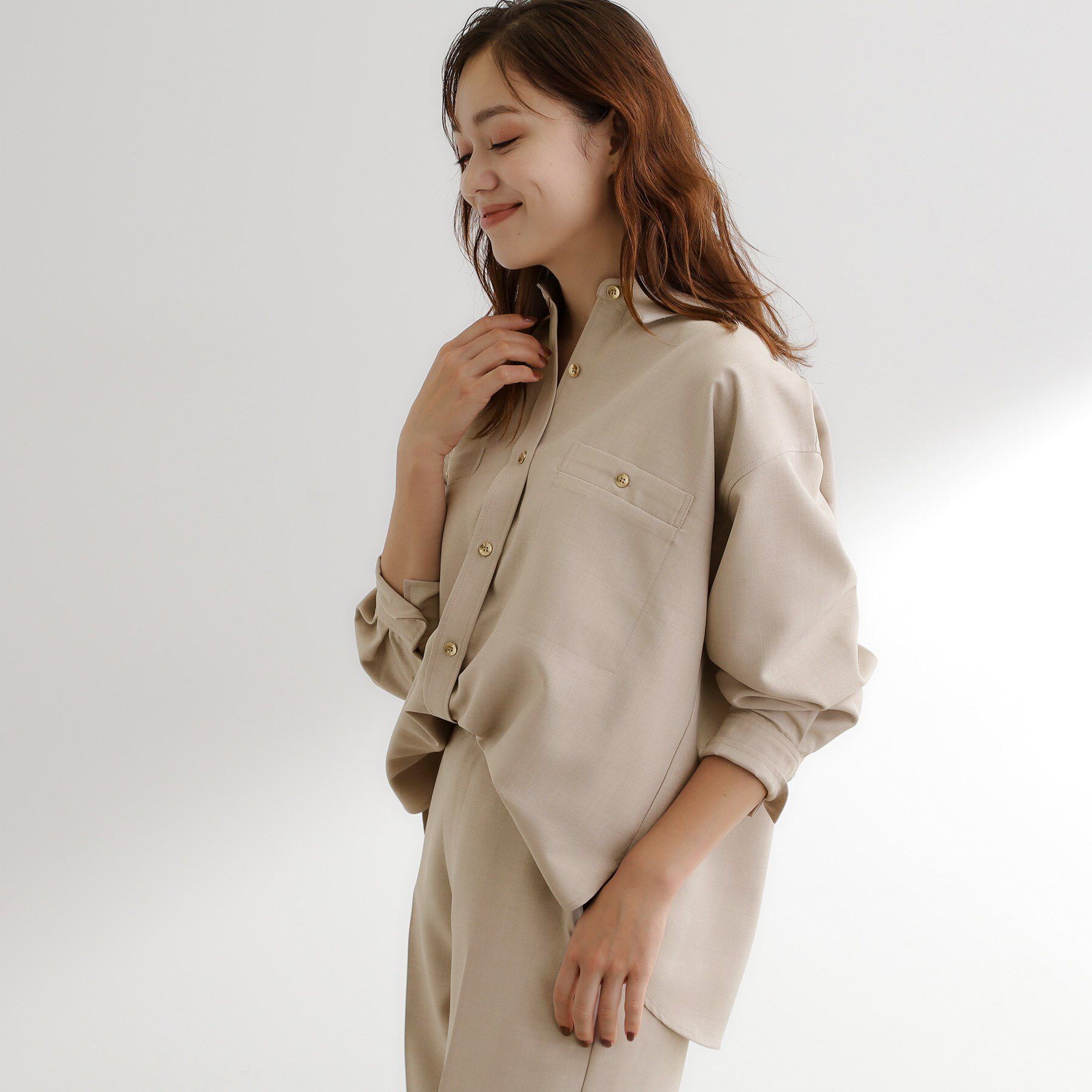 grove「【カセット服/選べる着丈】洗濯機で洗えるオーバーシャツ」|シャツ・ブラウス|