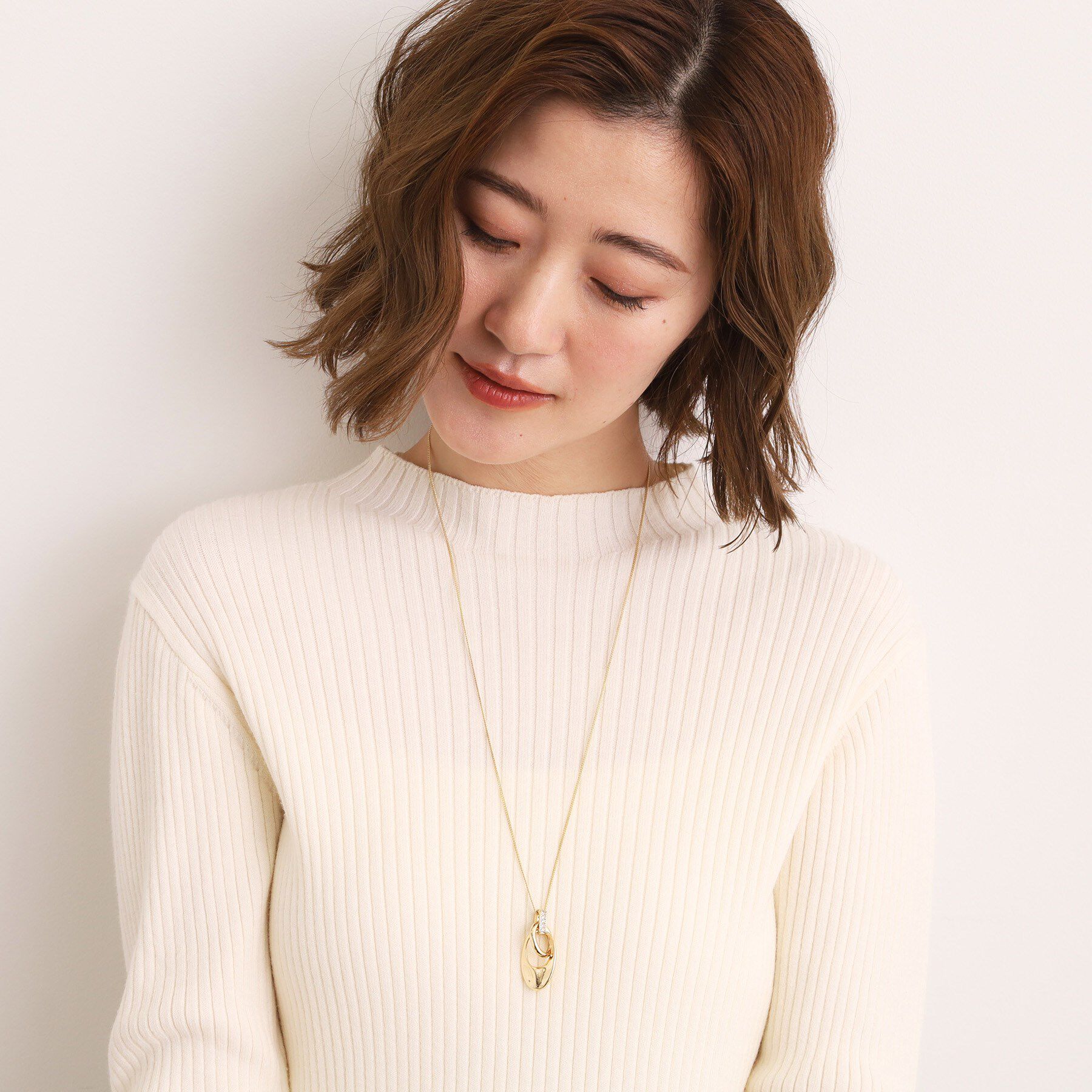 grove「ニュアンスメタルビジューネックレス」|ネックレス|