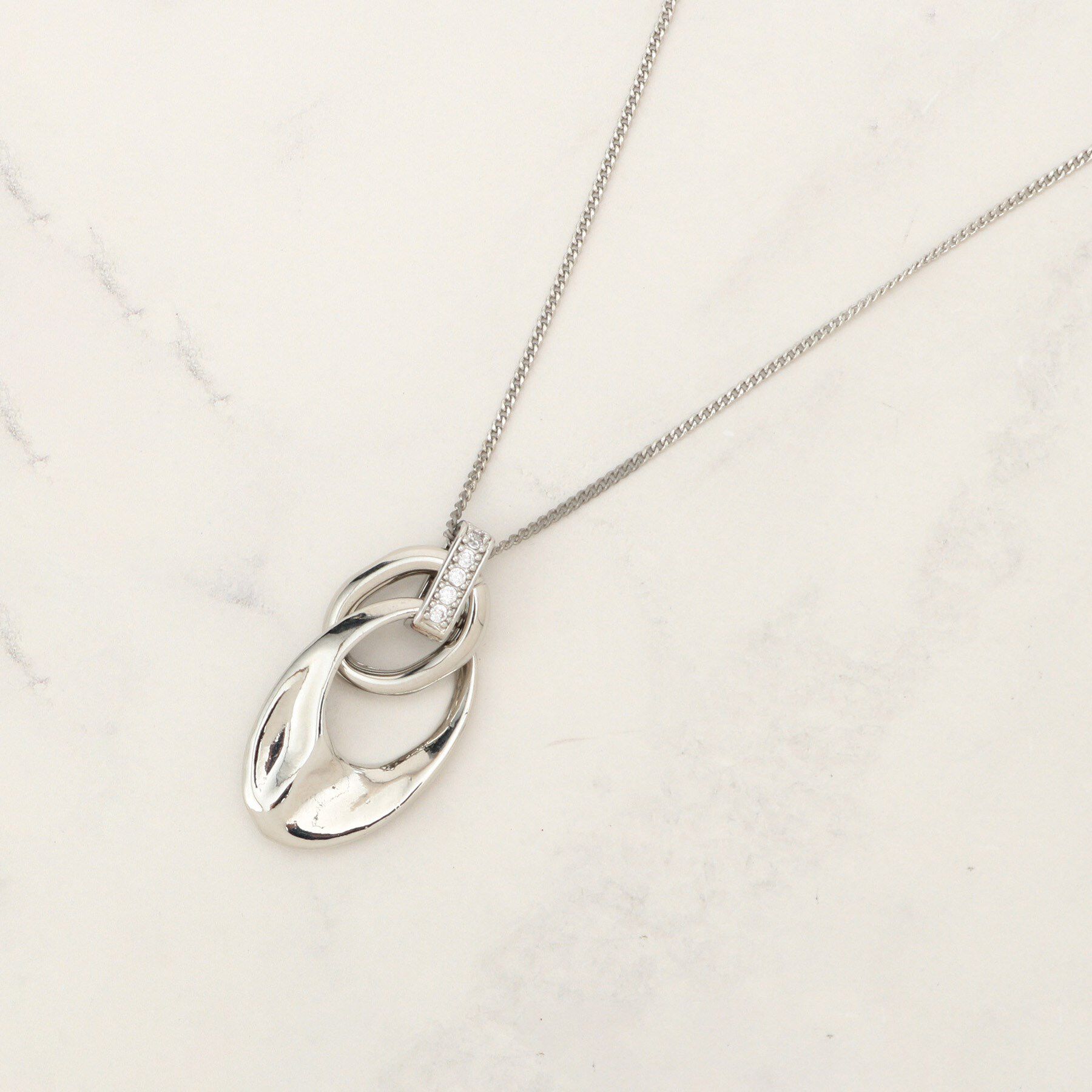 grove「ニュアンスメタルビジューネックレス」|ネックレス|シルバー(006)