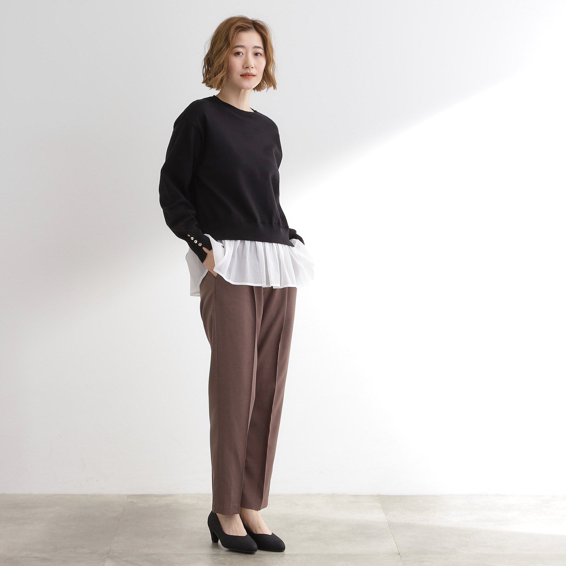 grove「裾レイヤードニットプルオーバー」|ニット・セーター|