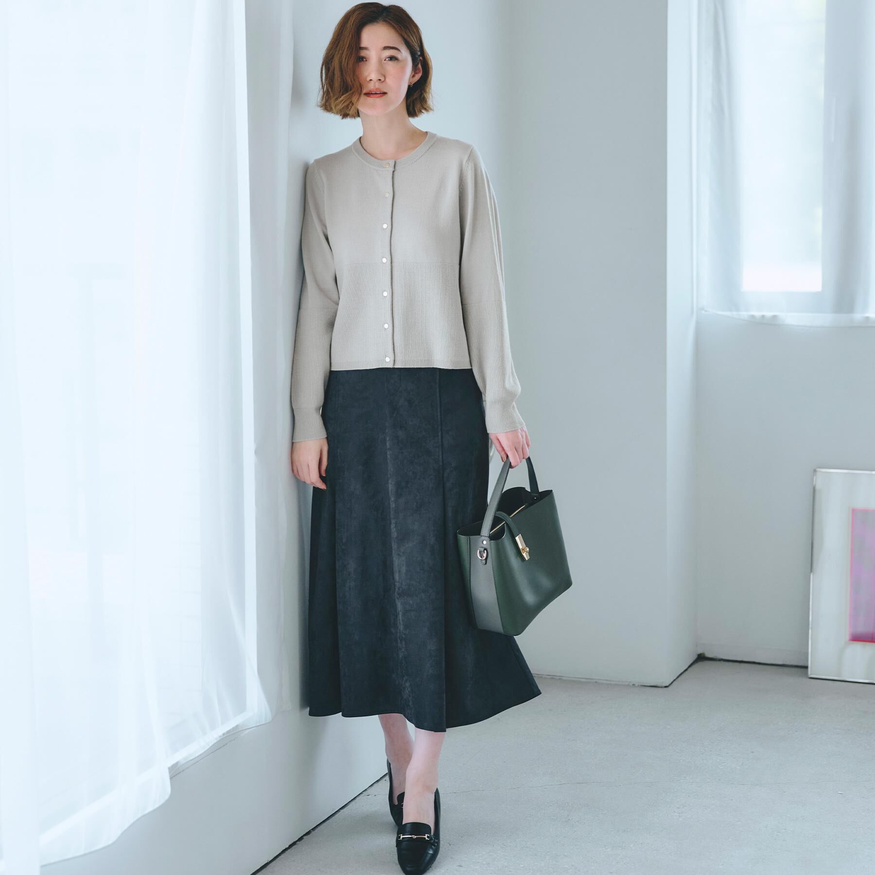 grove「【毛玉軽減／洗える】編地切替カーディガン」|カーディガン|