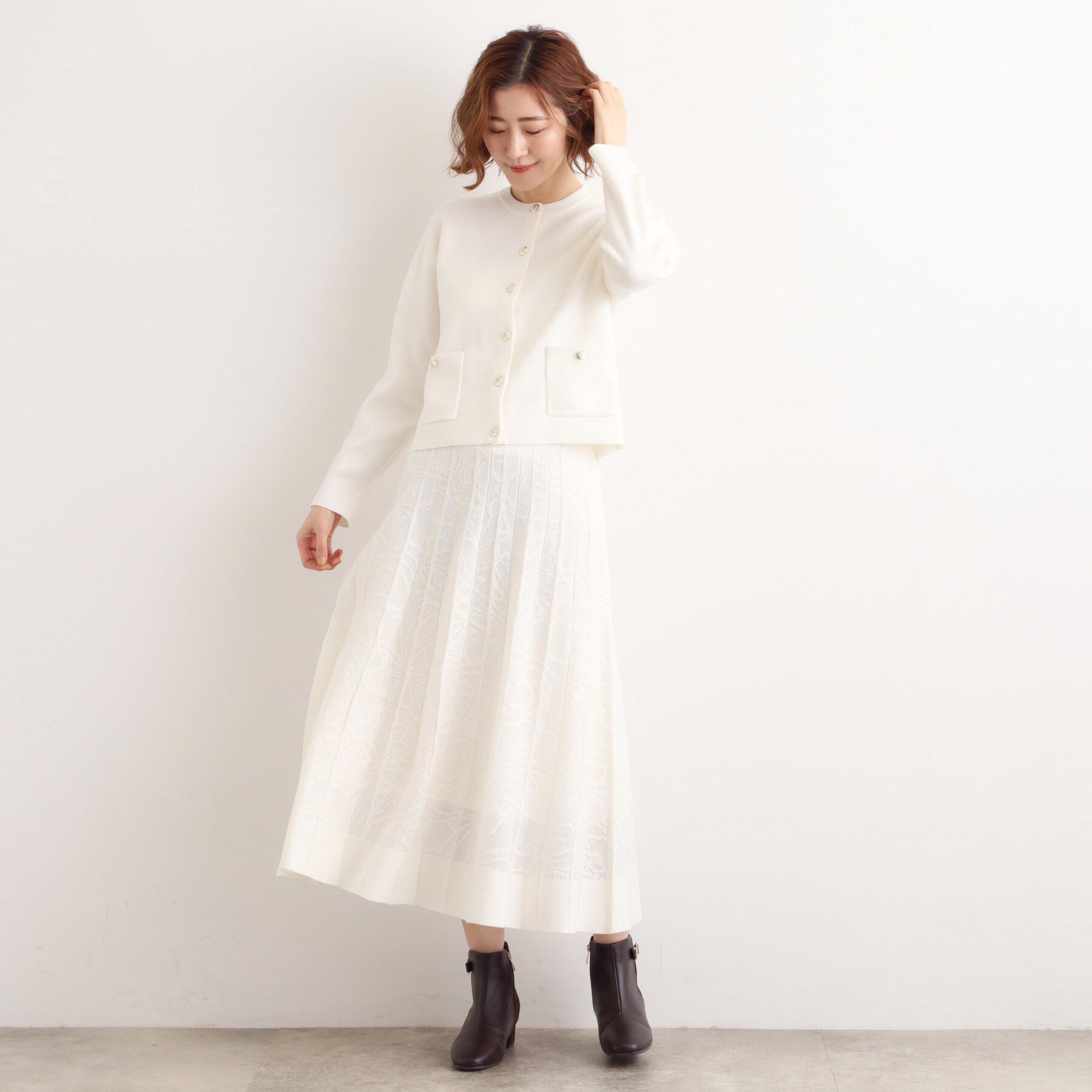 grove「【SET UP対応】ジャケットライク総針カーディガン」|カーディガン|