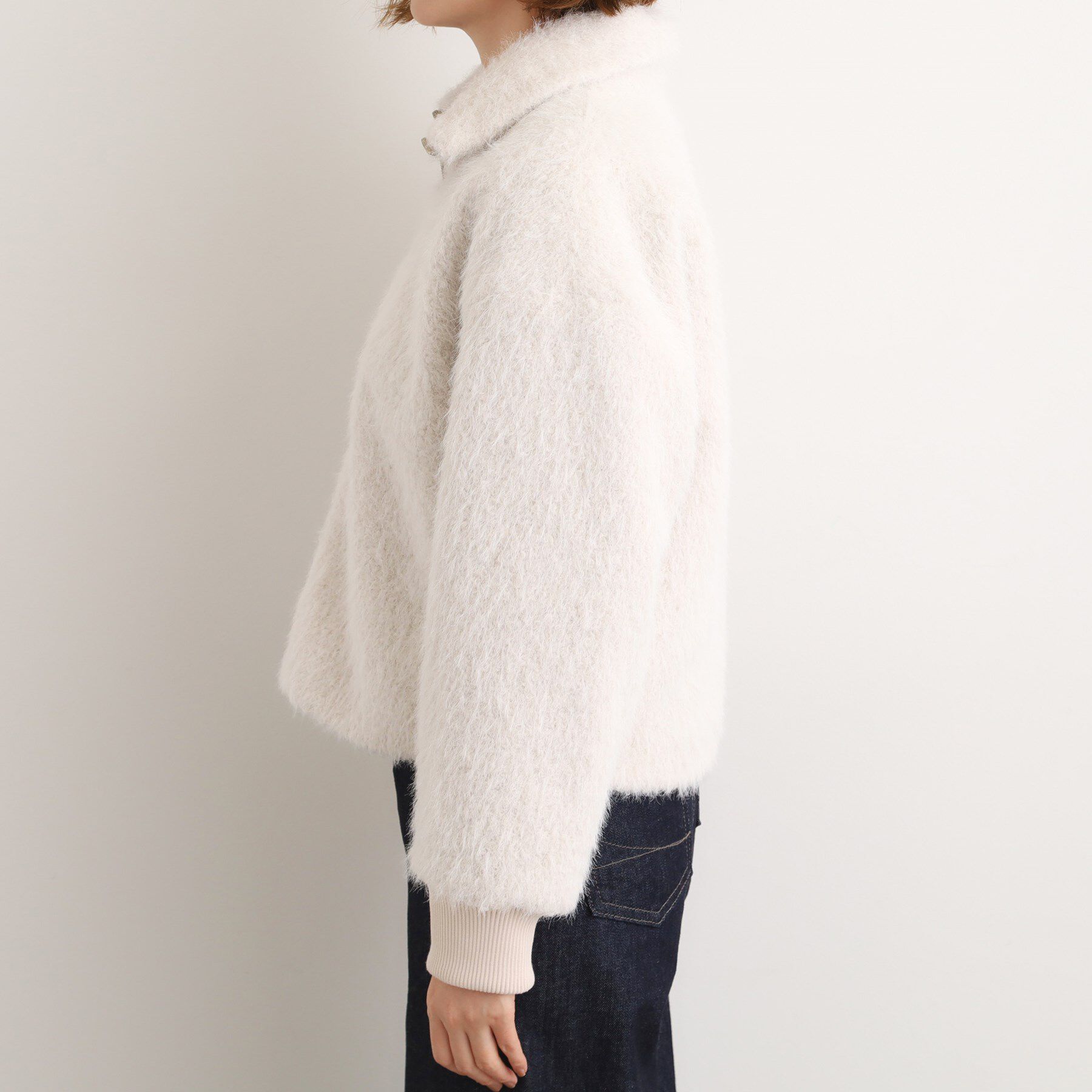 grove「ふんわりと包み込む、リュクスなフェイクファーブルゾン」|ブルゾン・スタジャン|