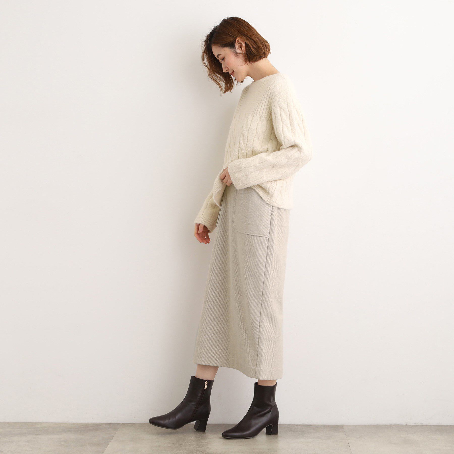 grove「起毛ジャカードナロースカート」|スカート|