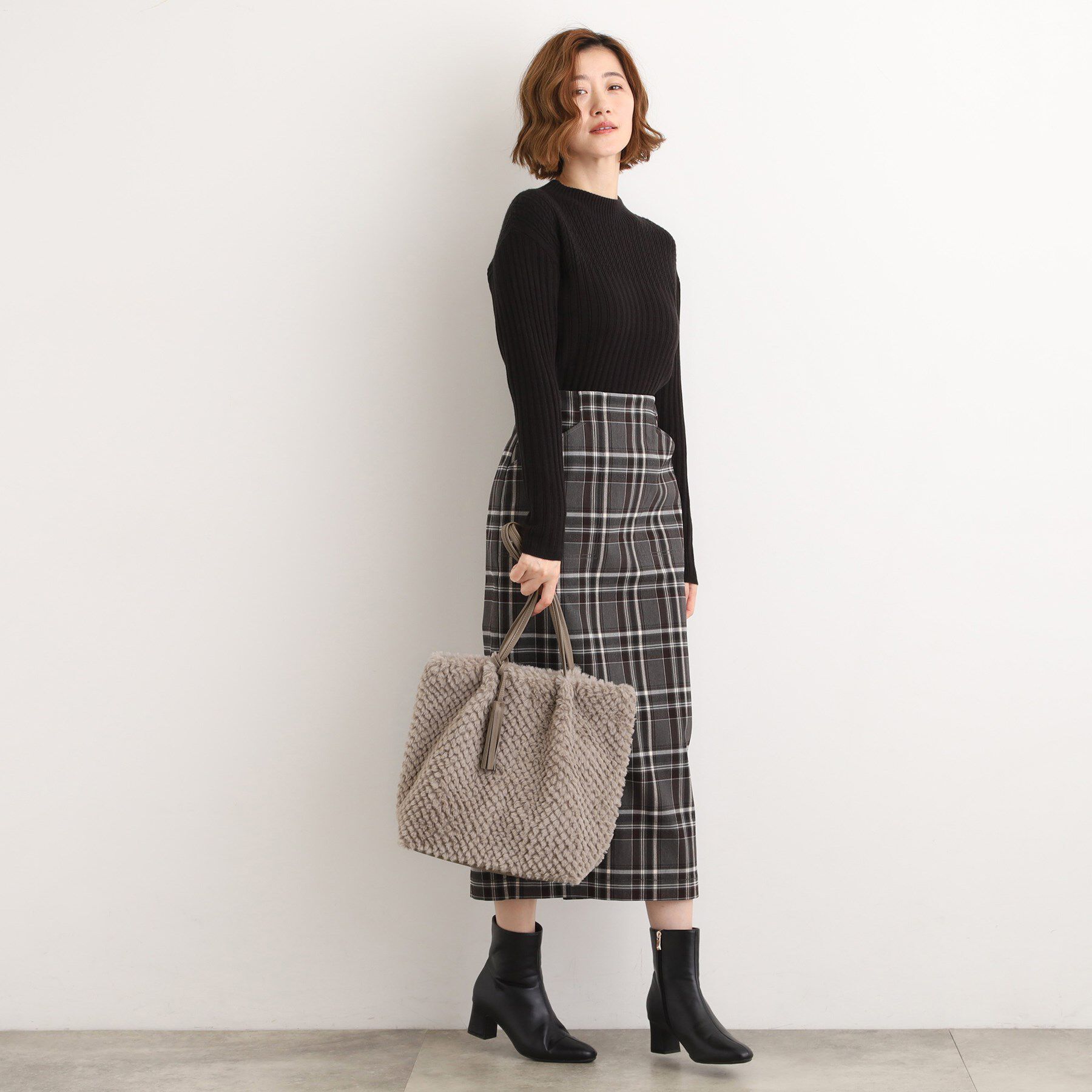 grove「ポコポコエコファータッセルトート」|トートバッグ|