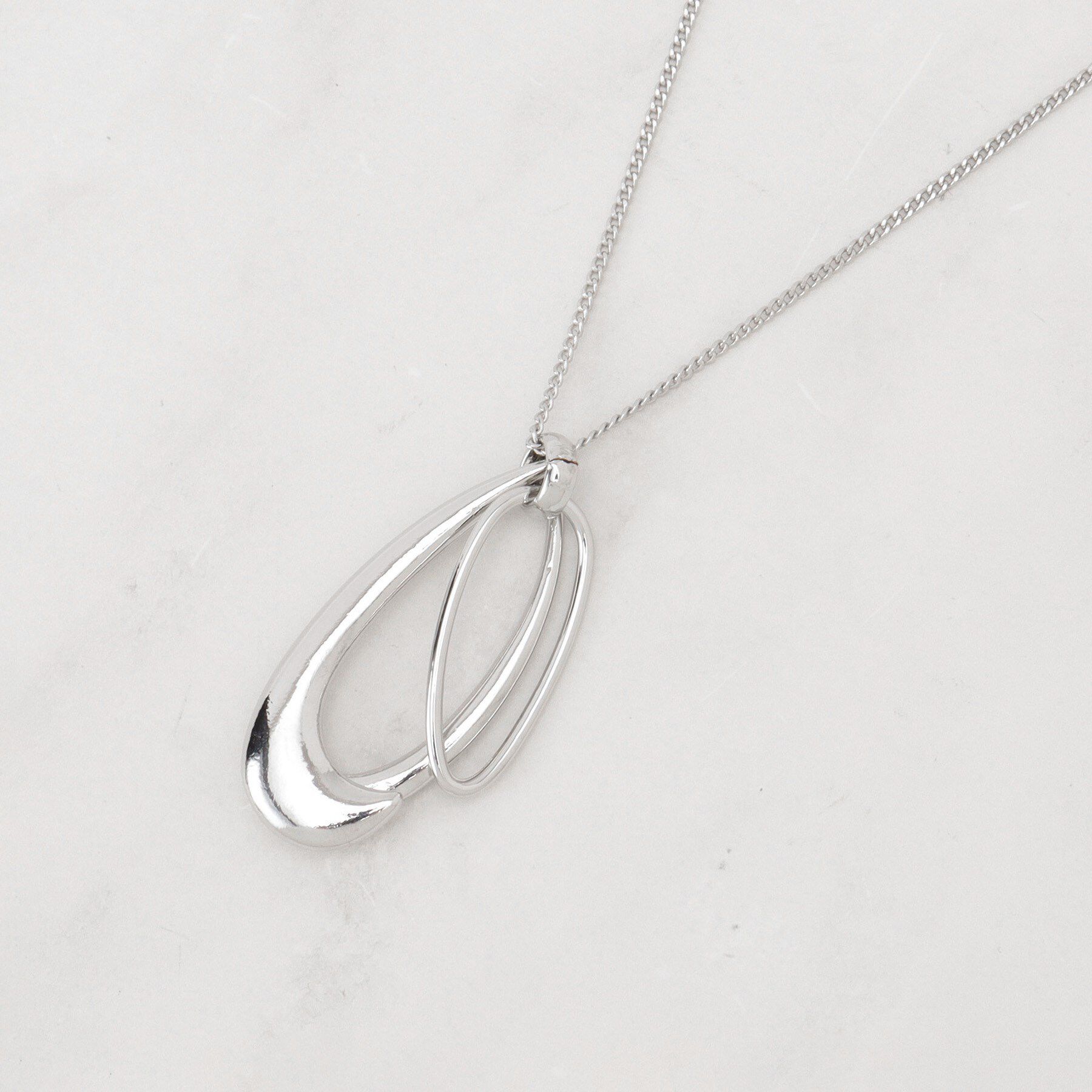 grove「ダブルしずくモチーフネックレス」|ネックレス|シルバー(006)