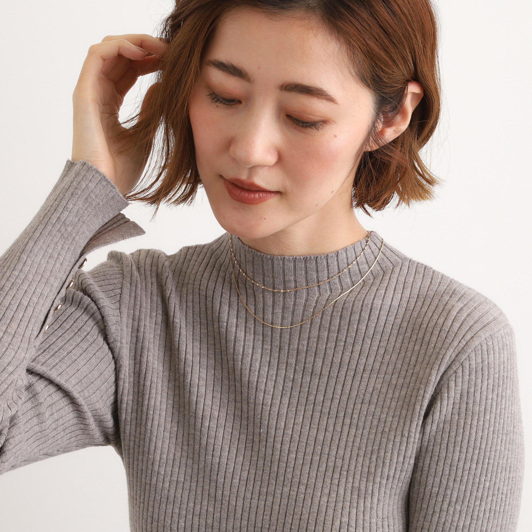 grove「2連キラキラデザインチェーンネックレス」|ネックレス|