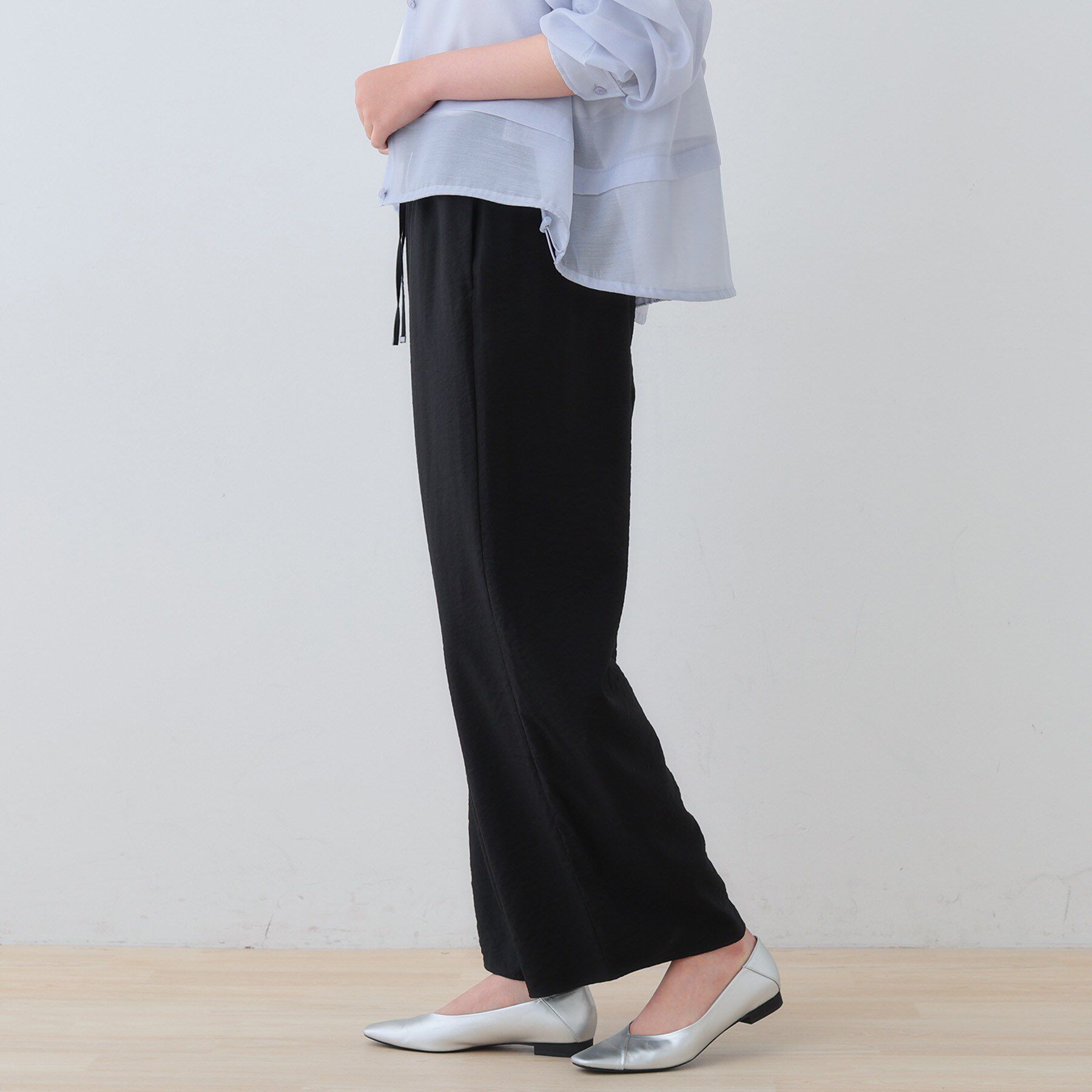 INDIVI「【洗える／UVケア／SETUP可能】ドロストワイドパンツ」|その他|