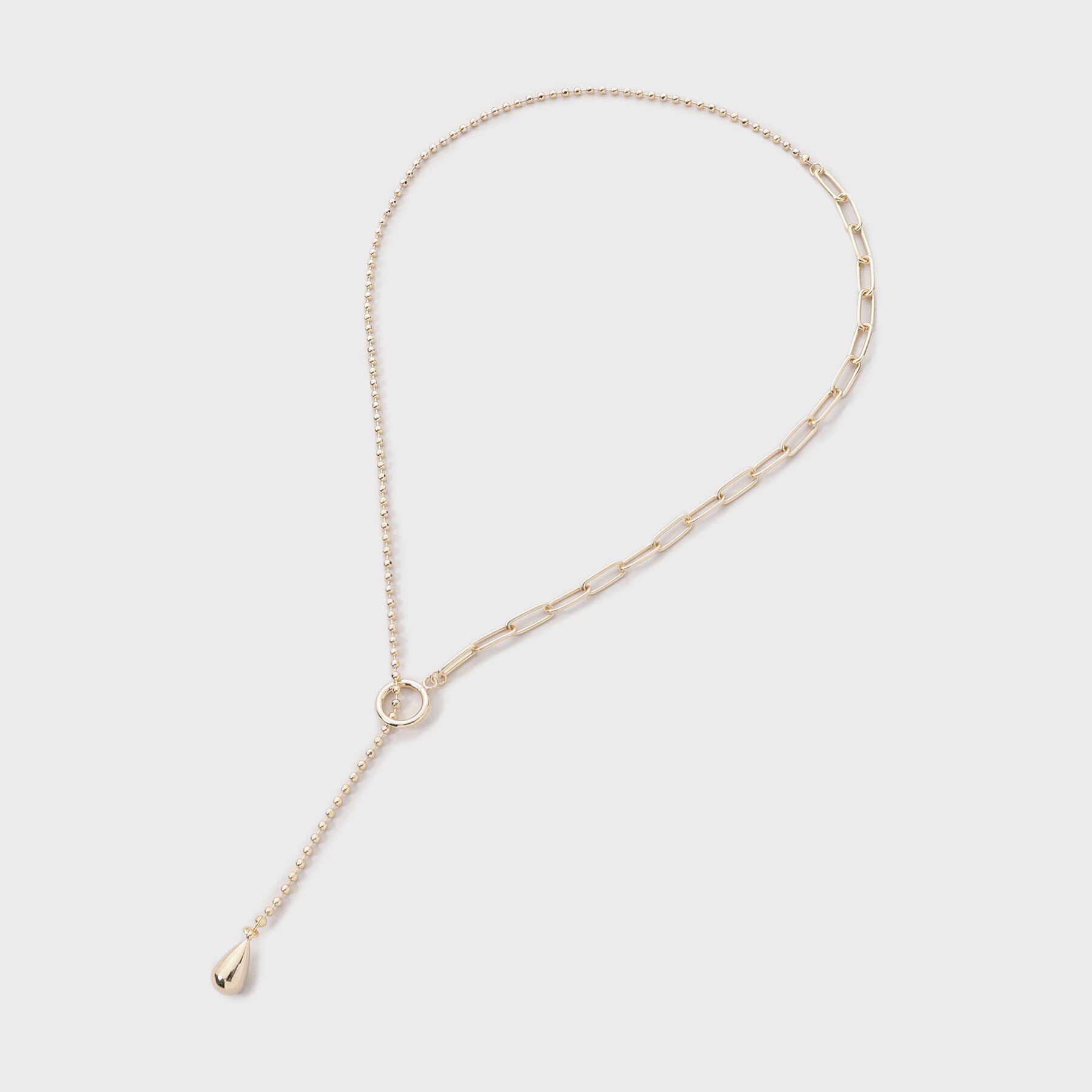 GALLEST「ミックスチェーンラリエット」|ネックレス|