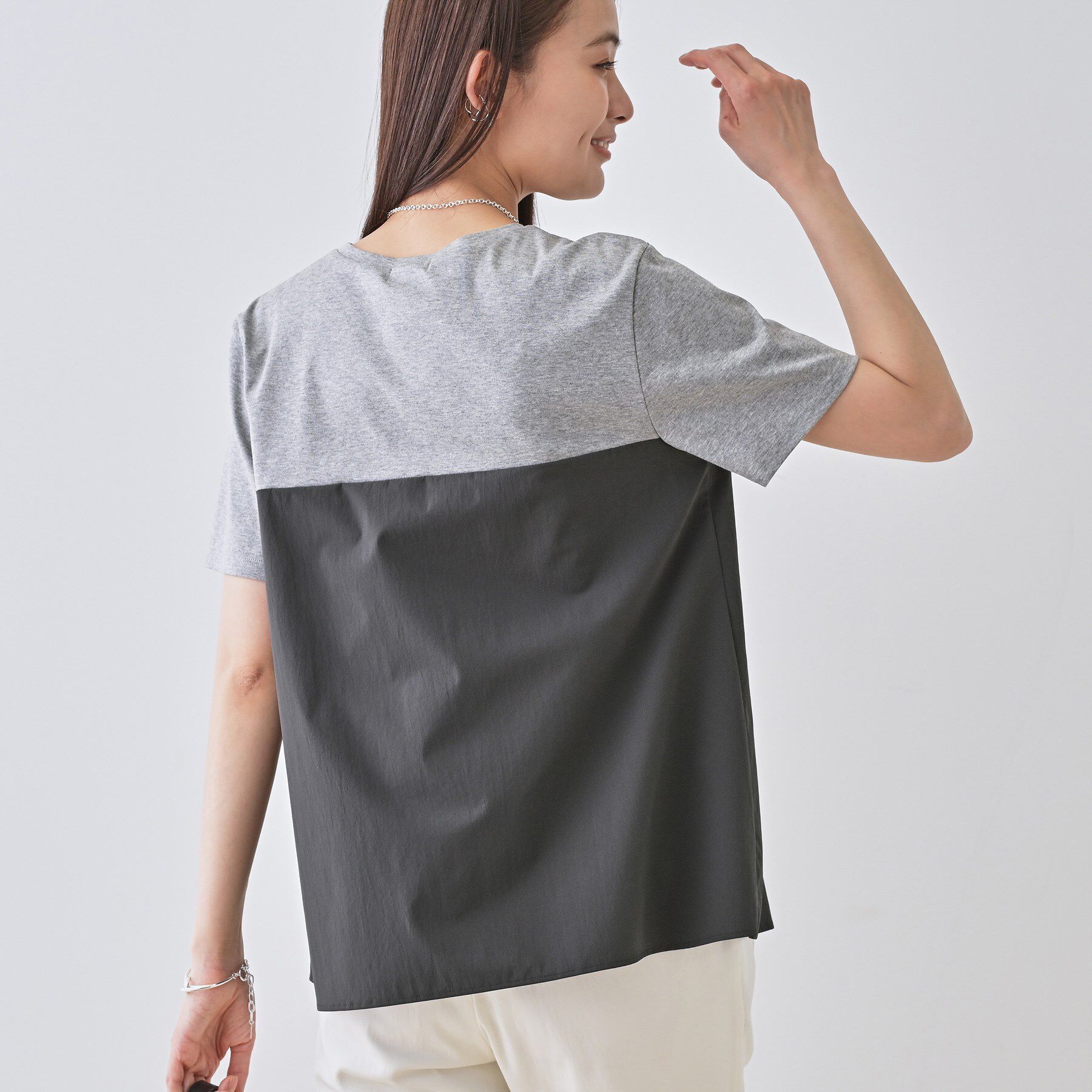 INDIVI「【洗える】ビスチェレイヤード風トップス」|Tシャツ・カットソー|