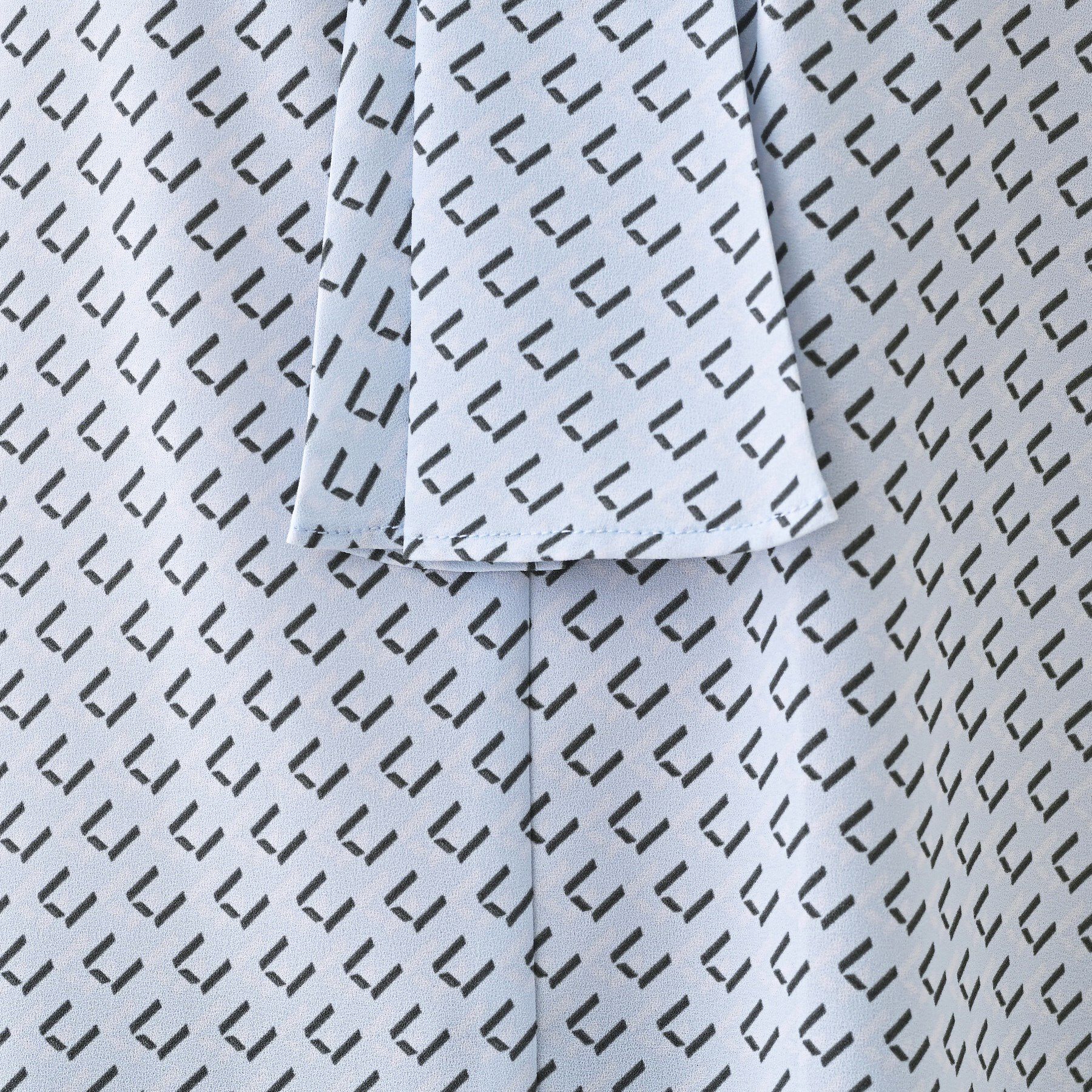 INDIVI「【洗える／UVケア】幾何学柄＆無地ボウタイブラウス」|シャツ・ブラウス|