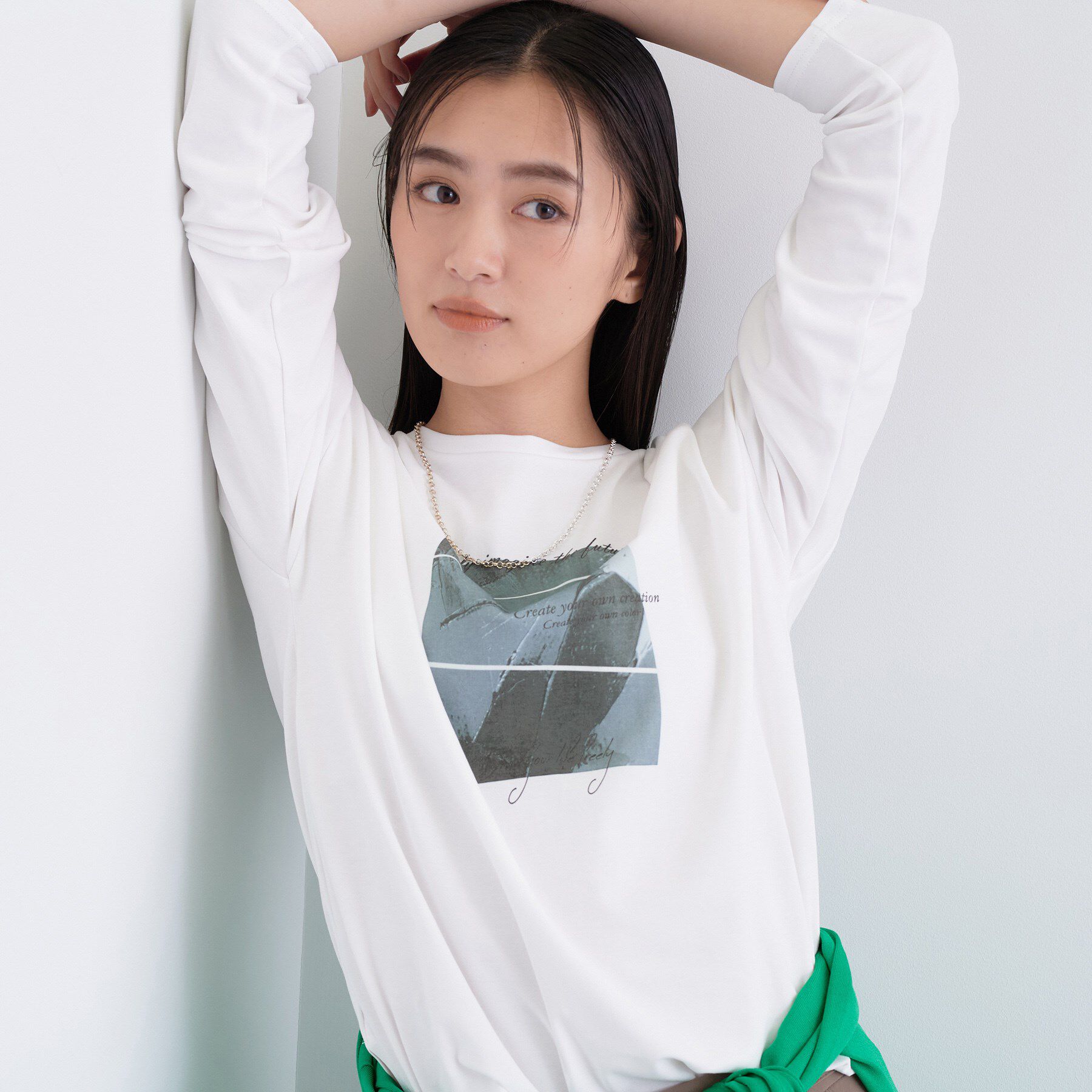 INDIVI「【UVケア】プリントフォトロングTシャツ」|Tシャツ・カットソー|