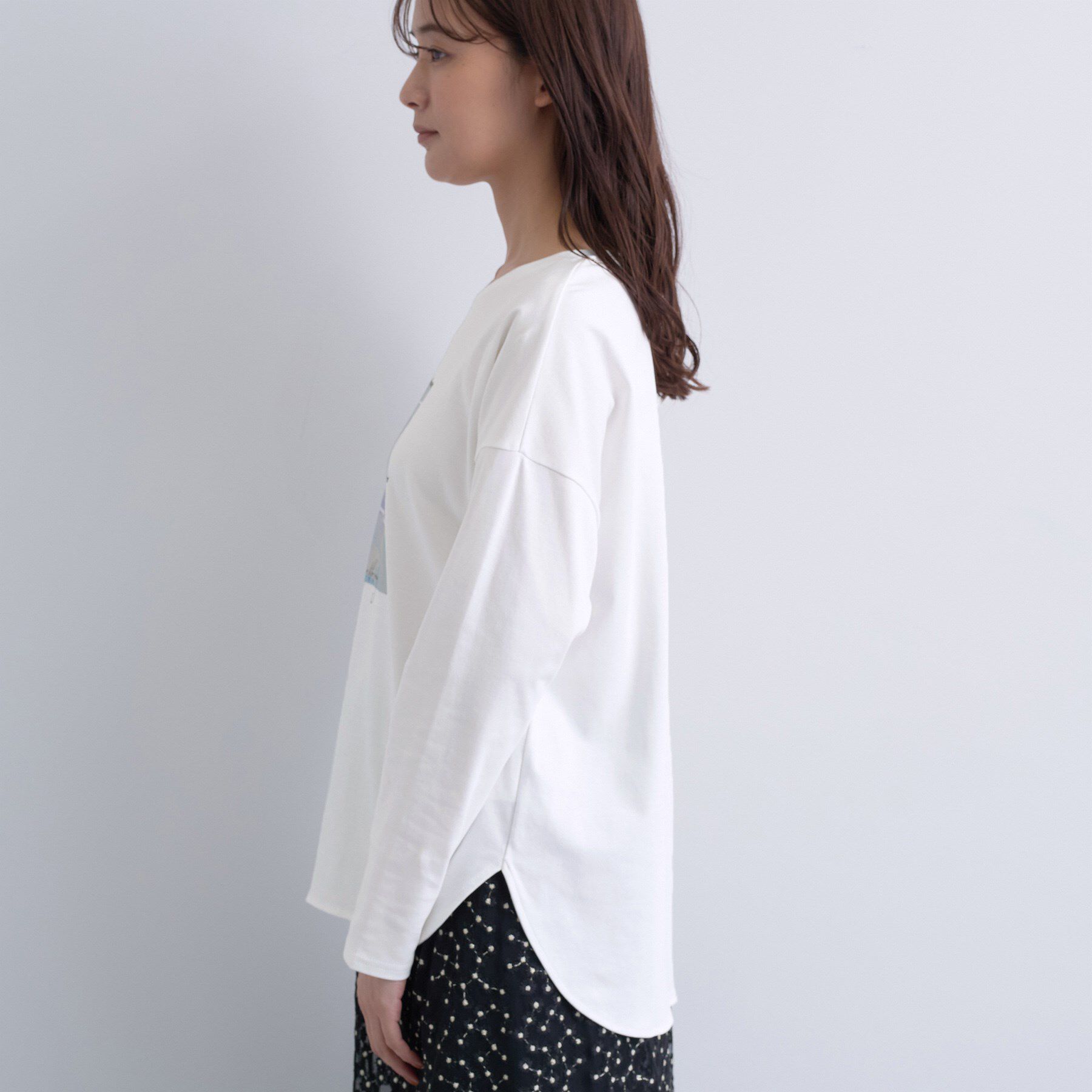 INDIVI「【UVケア】プリントフォトロングTシャツ」|Tシャツ・カットソー|