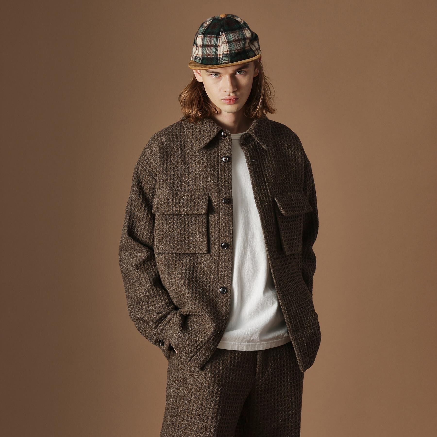 40CARATS&525「ウールワッフルオーバーシャツ」|シャツ・ブラウス|