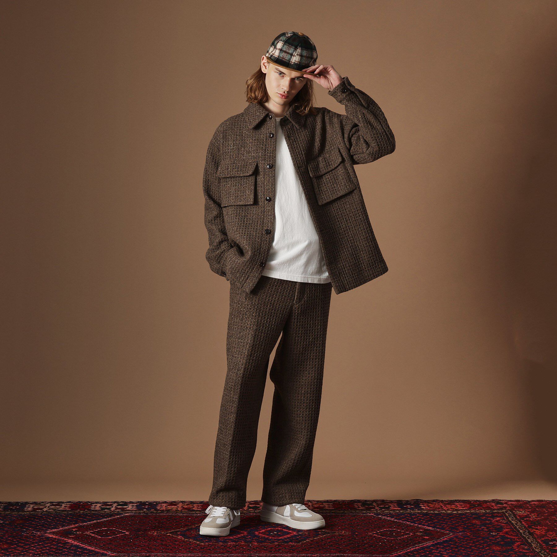 40CARATS&525「ウールワッフルオーバーシャツ」|シャツ・ブラウス|