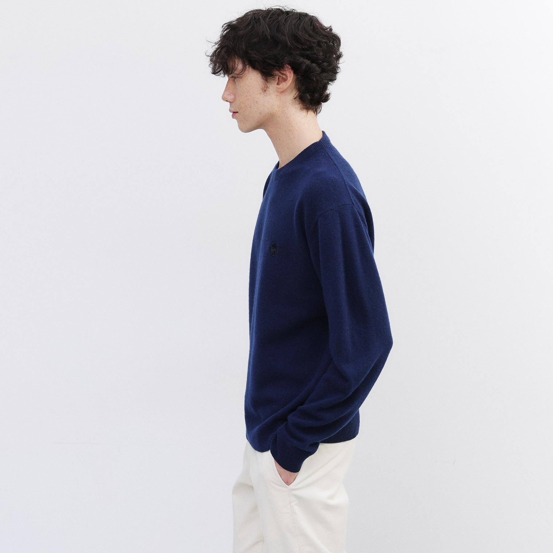 TAKEO KIKUCHI「【Air Palette Knit】ワンポイント カラーニット プルオーバー」|ニット・セーター|