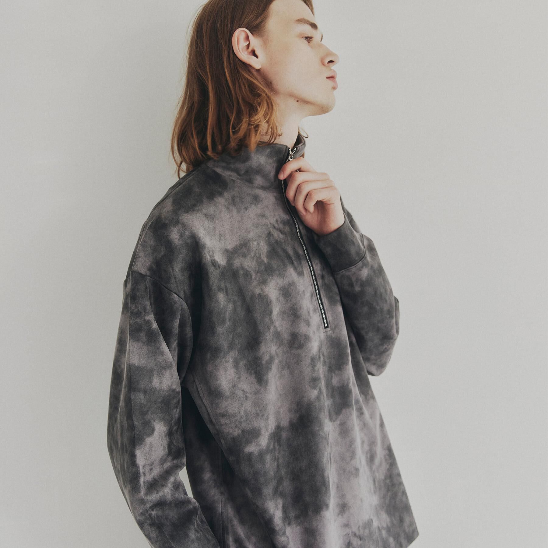 tk.TAKEO KIKUCHI「ヴィンテージライクプリント ハーフジッププルオーバー」|Tシャツ・カットソー|