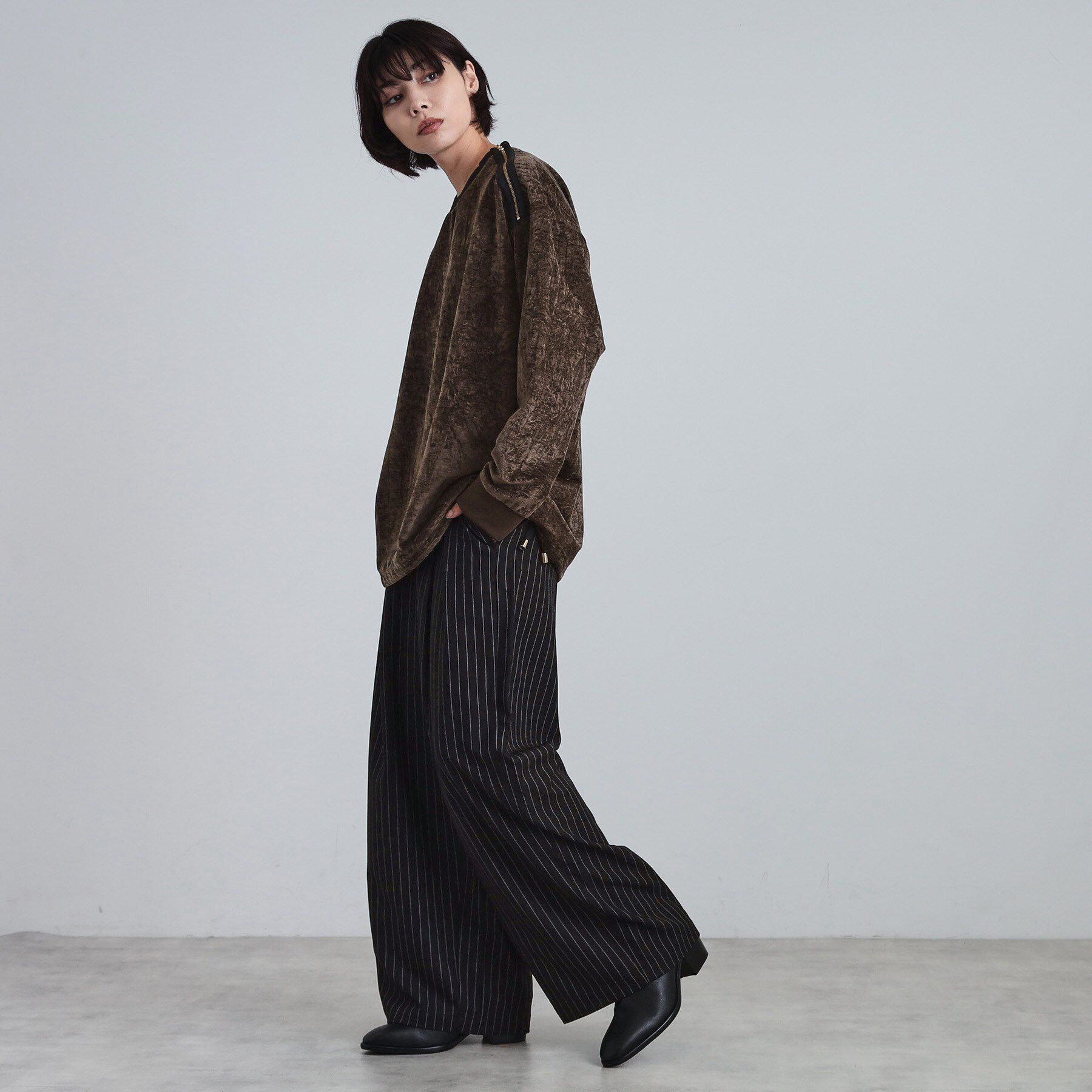 tk.TAKEO KIKUCHI「クラッシュベロアカットソー」|Tシャツ・カットソー|