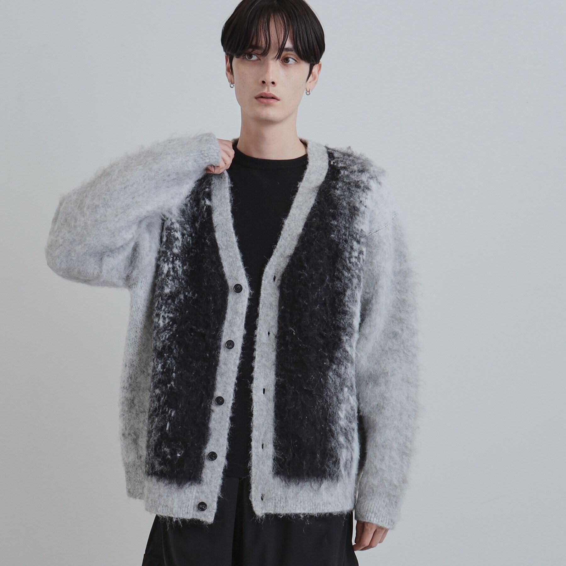 tk.TAKEO KIKUCHI「ボールドストライプシャギーニットVカーディガン」|カーディガン|