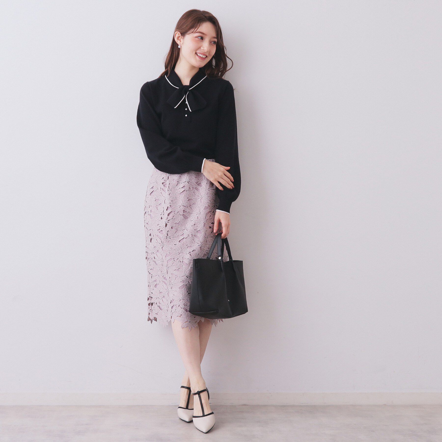 index「ヘンリーパールミニボウタイニット【洗濯機OK】」|ニット・セーター|