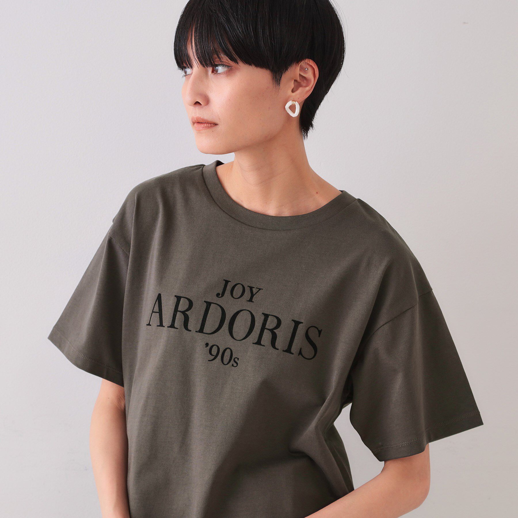 OPAQUE.CLIP「フロッキーロゴTシャツ【洗濯機洗い可】」|Tシャツ・カットソー|