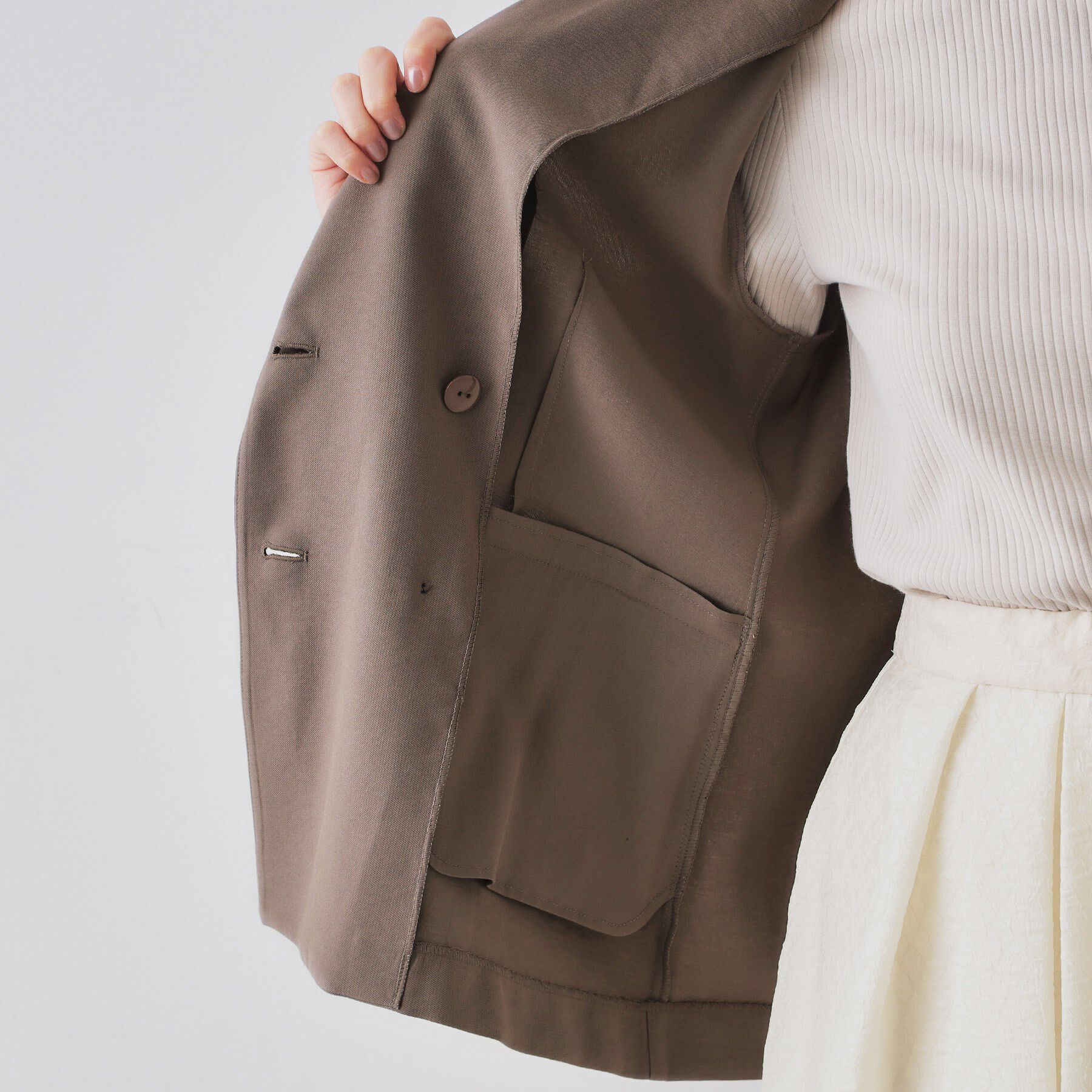 OPAQUE.CLIP「ダブルブレストジャケット【洗える】」|テーラードジャケット|