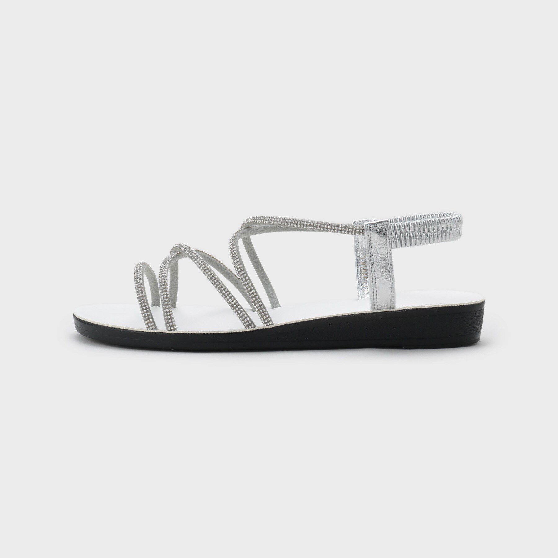 OPAQUE.CLIP「ラインストーンストラップサンダル」|サンダル|