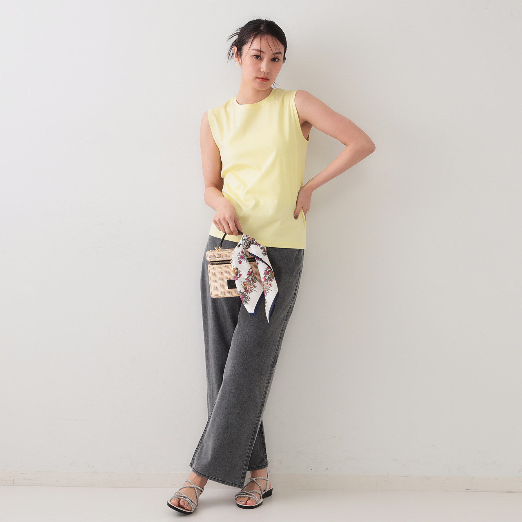 OPAQUE.CLIP「《5色展開》ベーシックノースリーブトップス【接触冷感/洗濯機洗い可】」|キャミソール|