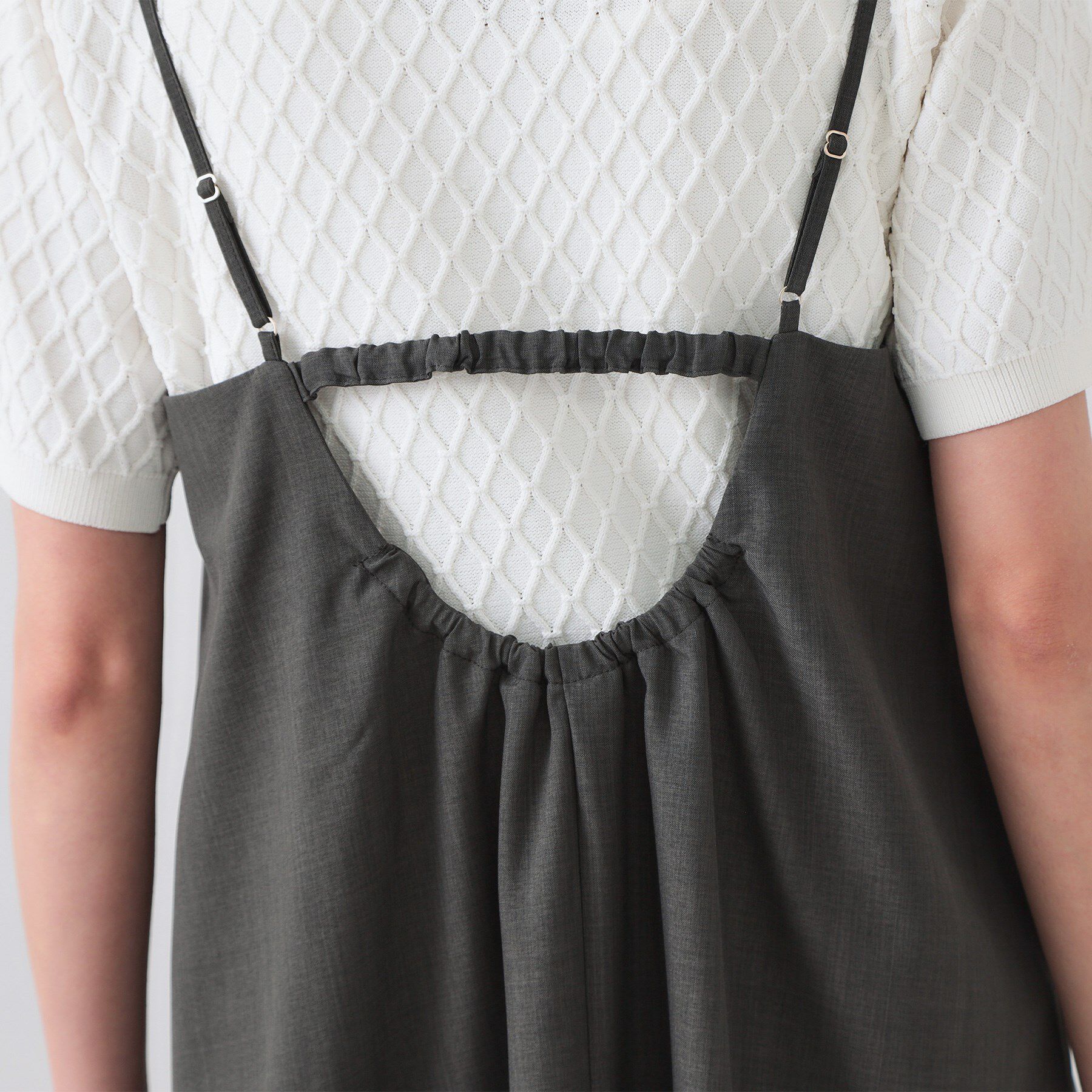 OPAQUE.CLIP「リネンライクキャミワンピース【洗濯機洗い可】」|ワンピース|