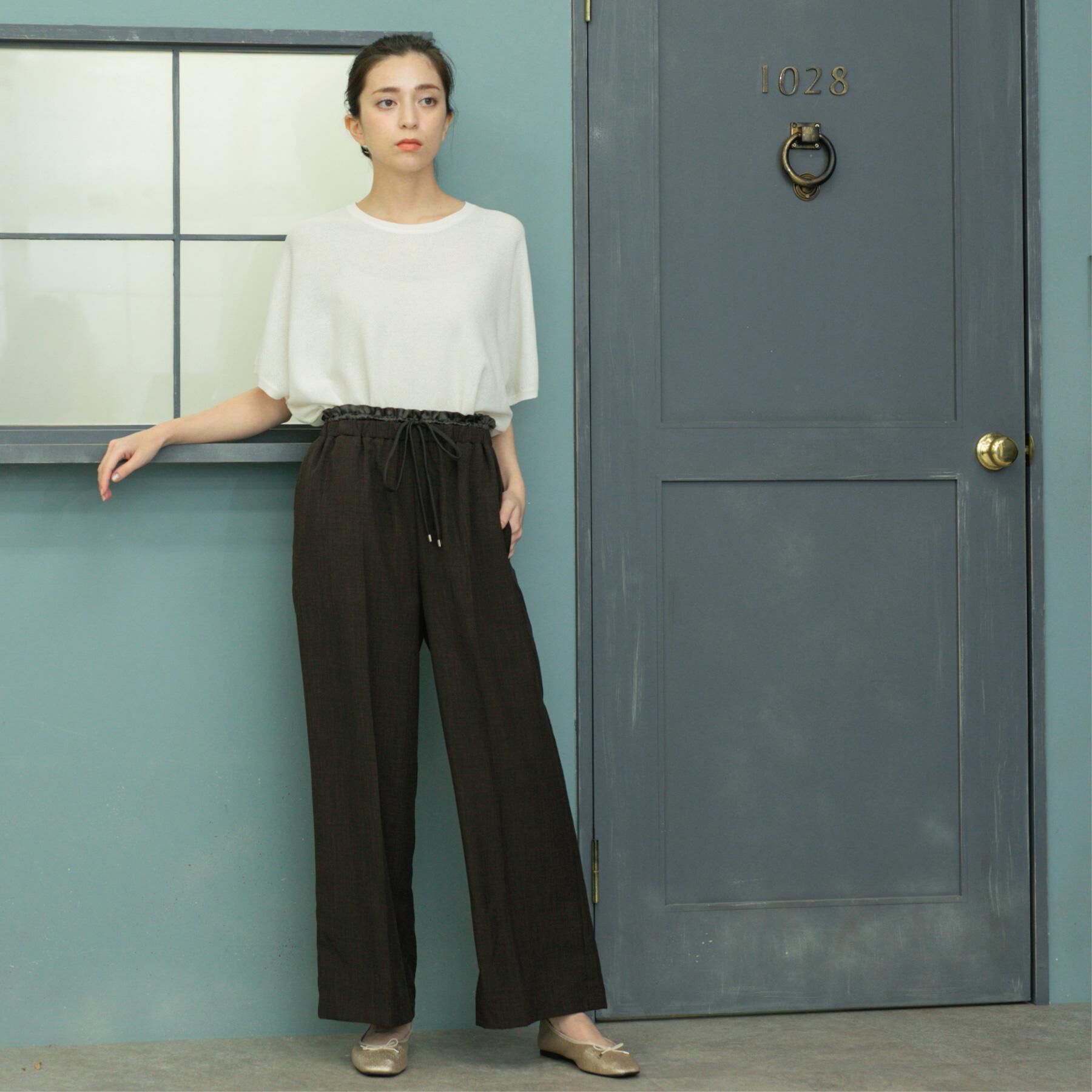 OPAQUE.CLIP「ウエストサテン使いイージーワイドパンツ【洗濯機洗い可】」|その他|