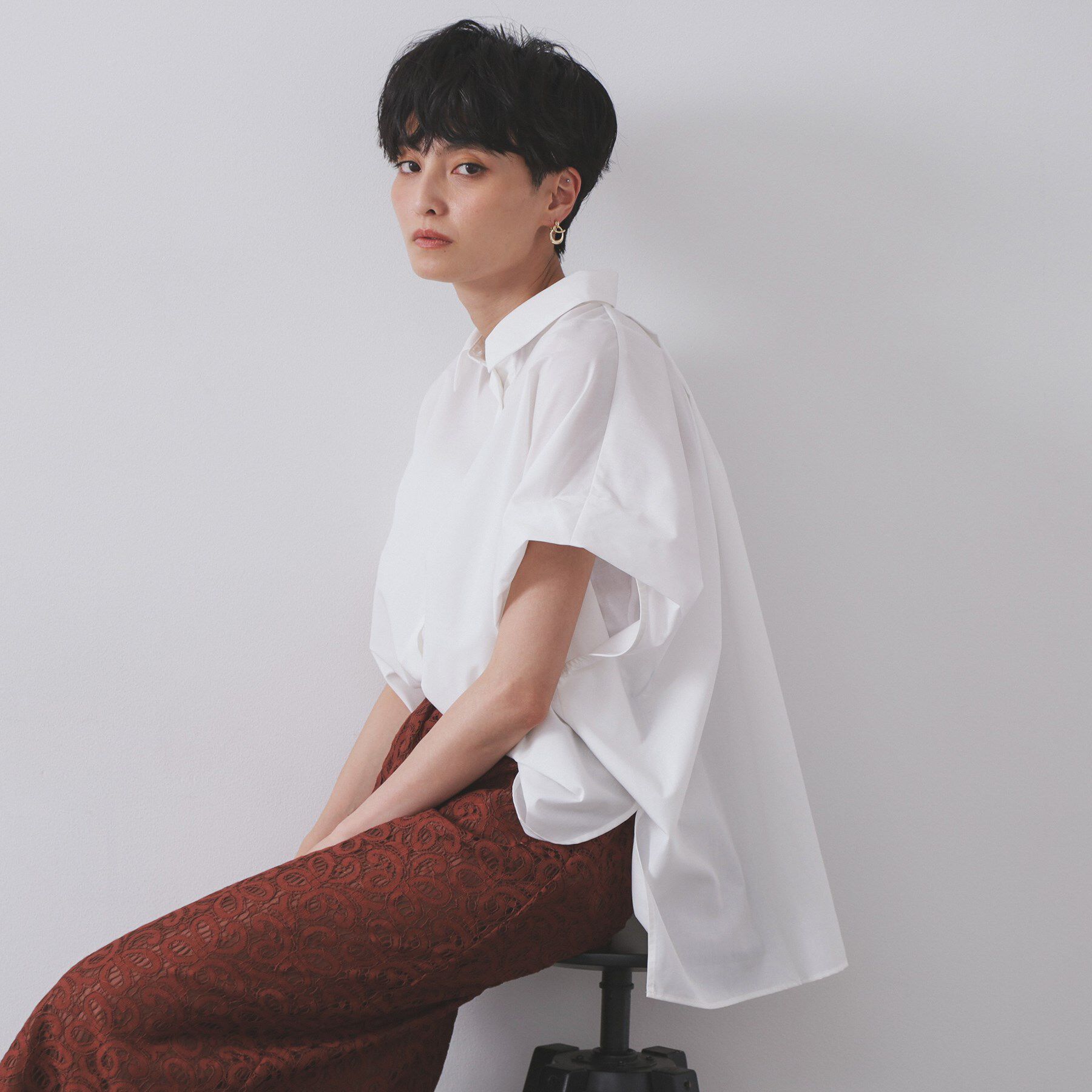 OPAQUE.CLIP「《andGIRL掲載》リラクシーシャツ【洗濯機洗い可】」|シャツ・ブラウス|