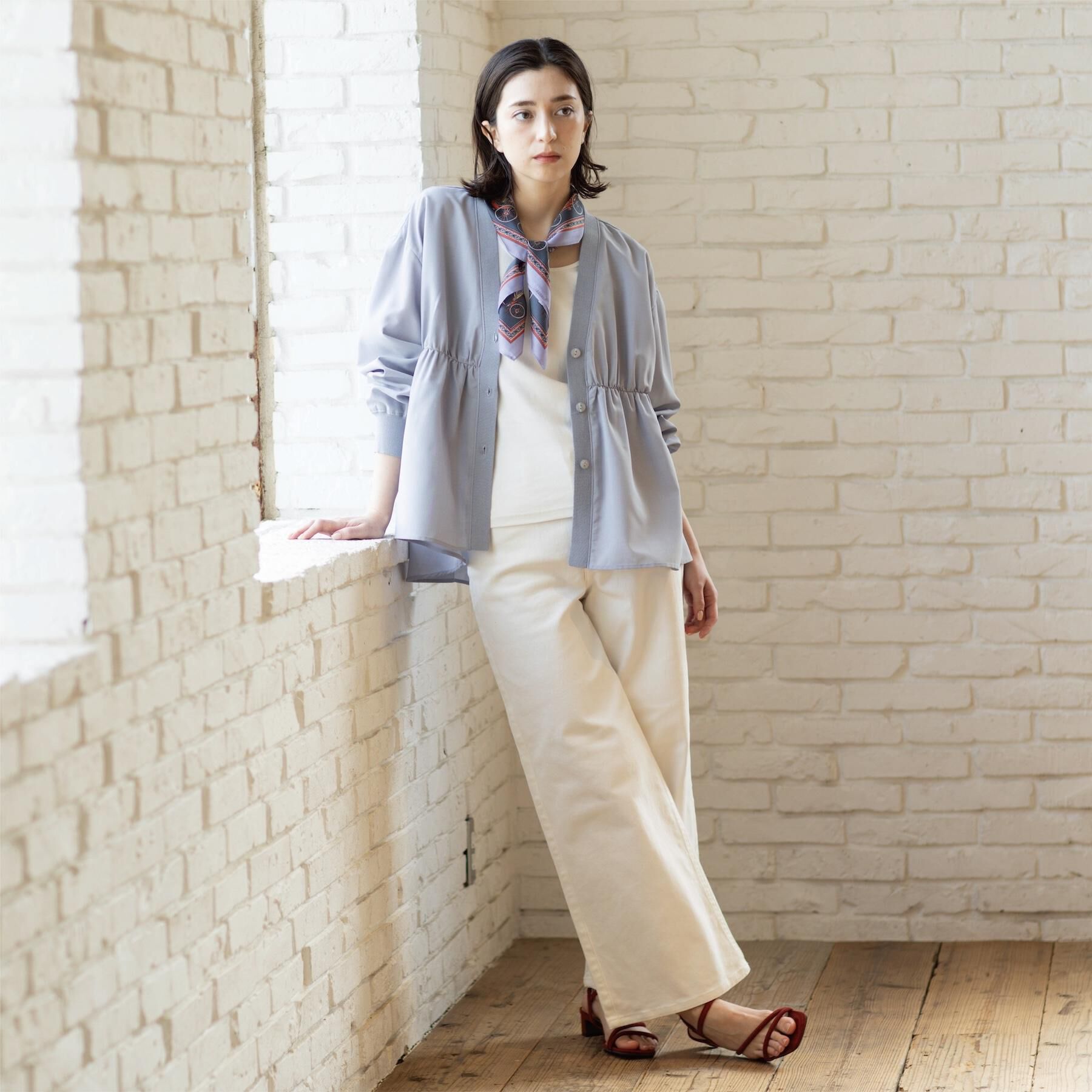 OPAQUE.CLIP「ストレッチバギーデニム【洗濯機洗い可】《SS～LL》」|デニム|