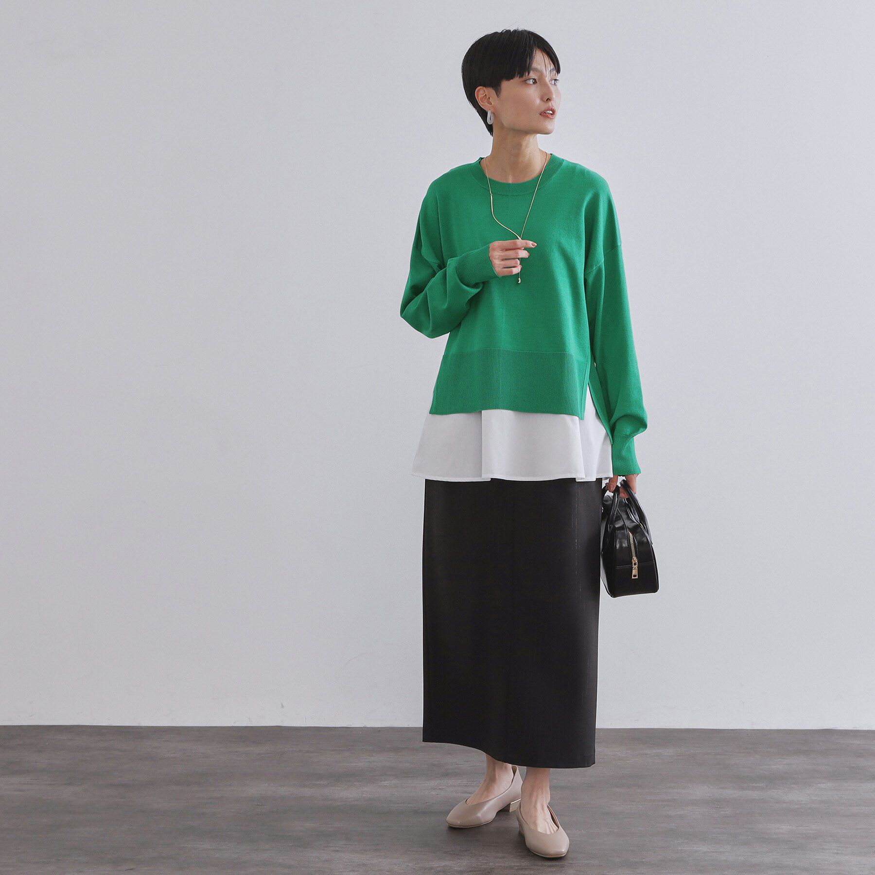 OPAQUE.CLIP「《ツインセット》リラクシーサイドスリットニット&times;ドッキングタンク【洗濯機洗い可】」|その他|