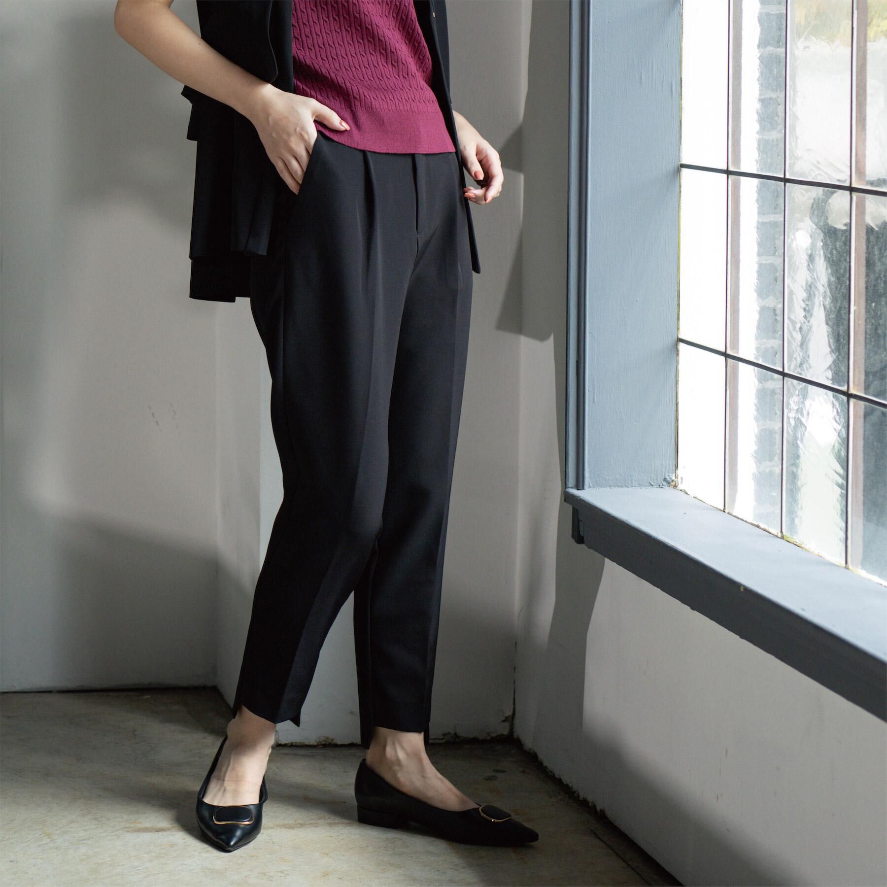 OPAQUE.CLIP「ステップヘムテーパードパンツ/セットアップ対応可【洗濯機洗い可】」|その他|