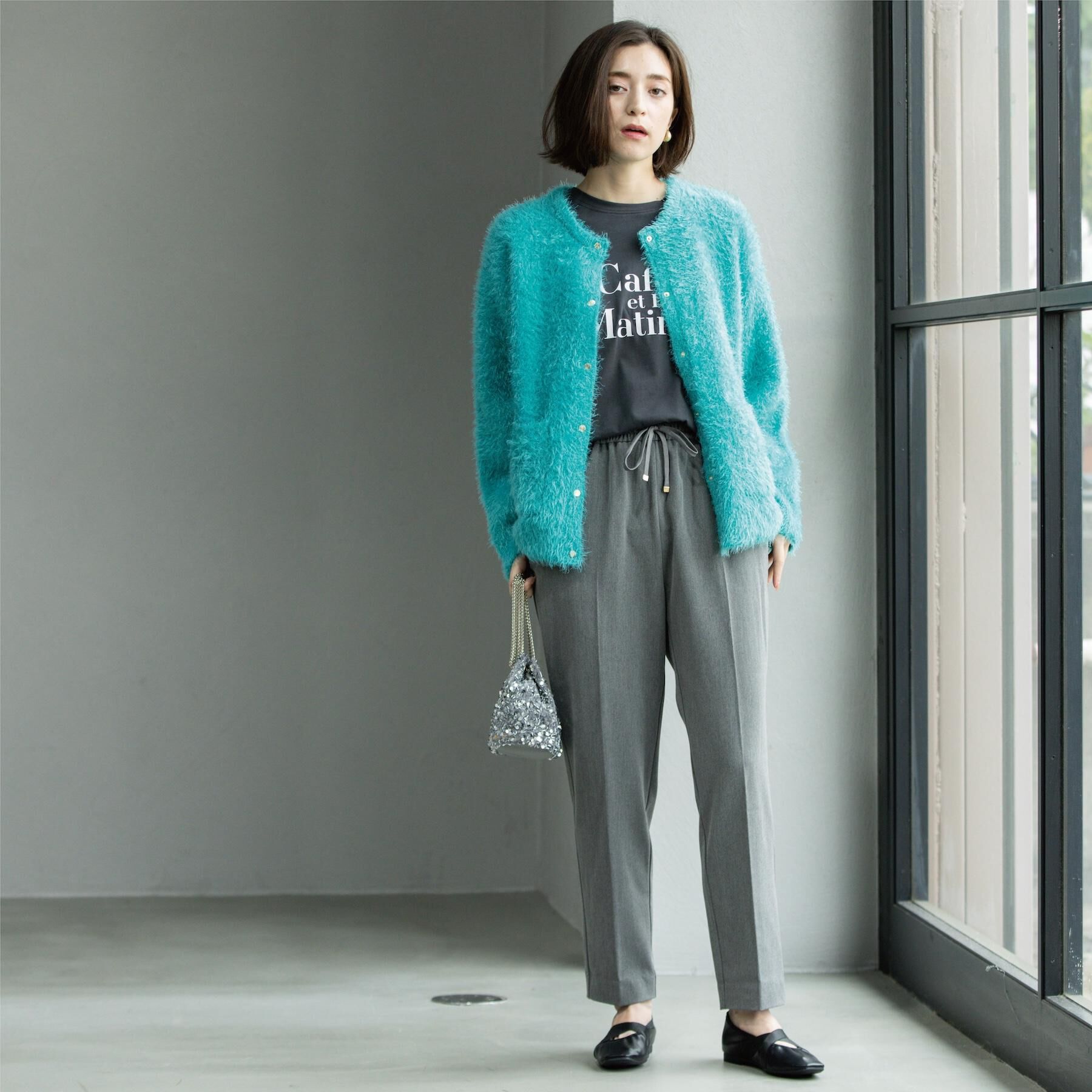 OPAQUE.CLIP「シャギーミドルカーディガン【洗濯機OK】《6col》」|カーディガン|