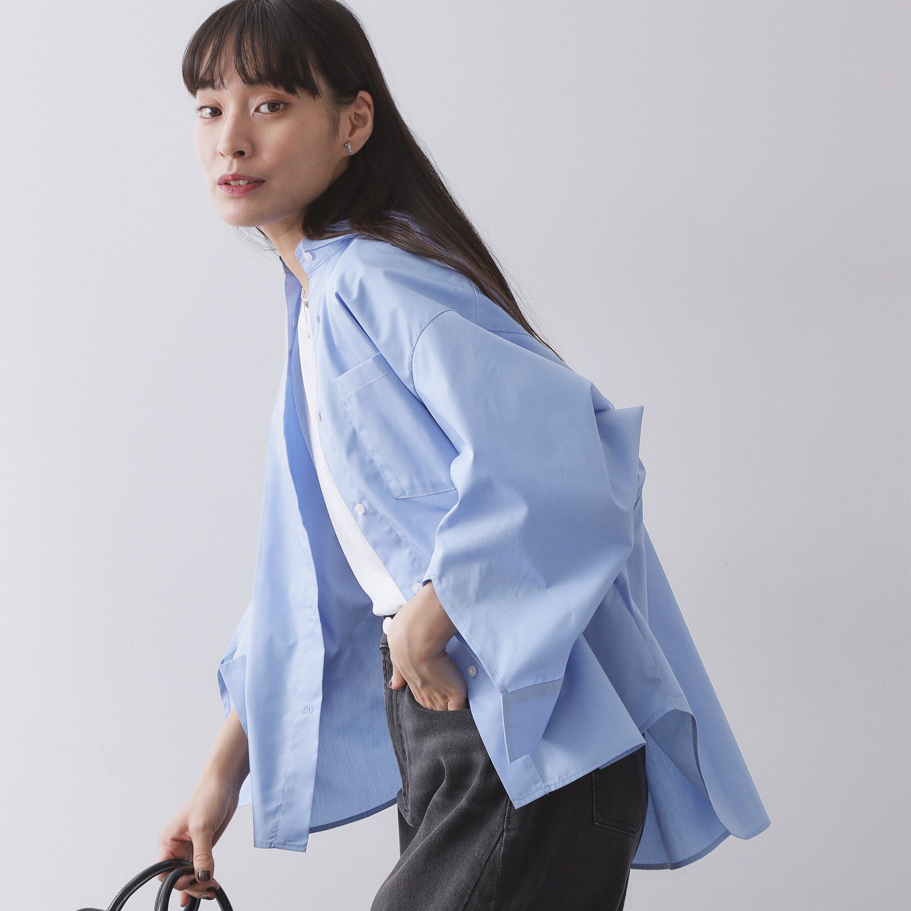 OPAQUE.CLIP「フォルムデザインシャツ【洗濯機OK】」|シャツ・ブラウス|