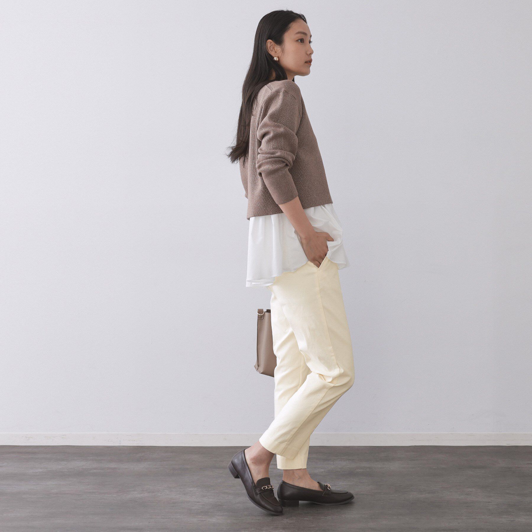 OPAQUE.CLIP「裏起毛ハイストレッチイージーテーパードパンツ【洗濯機OK】」|その他|